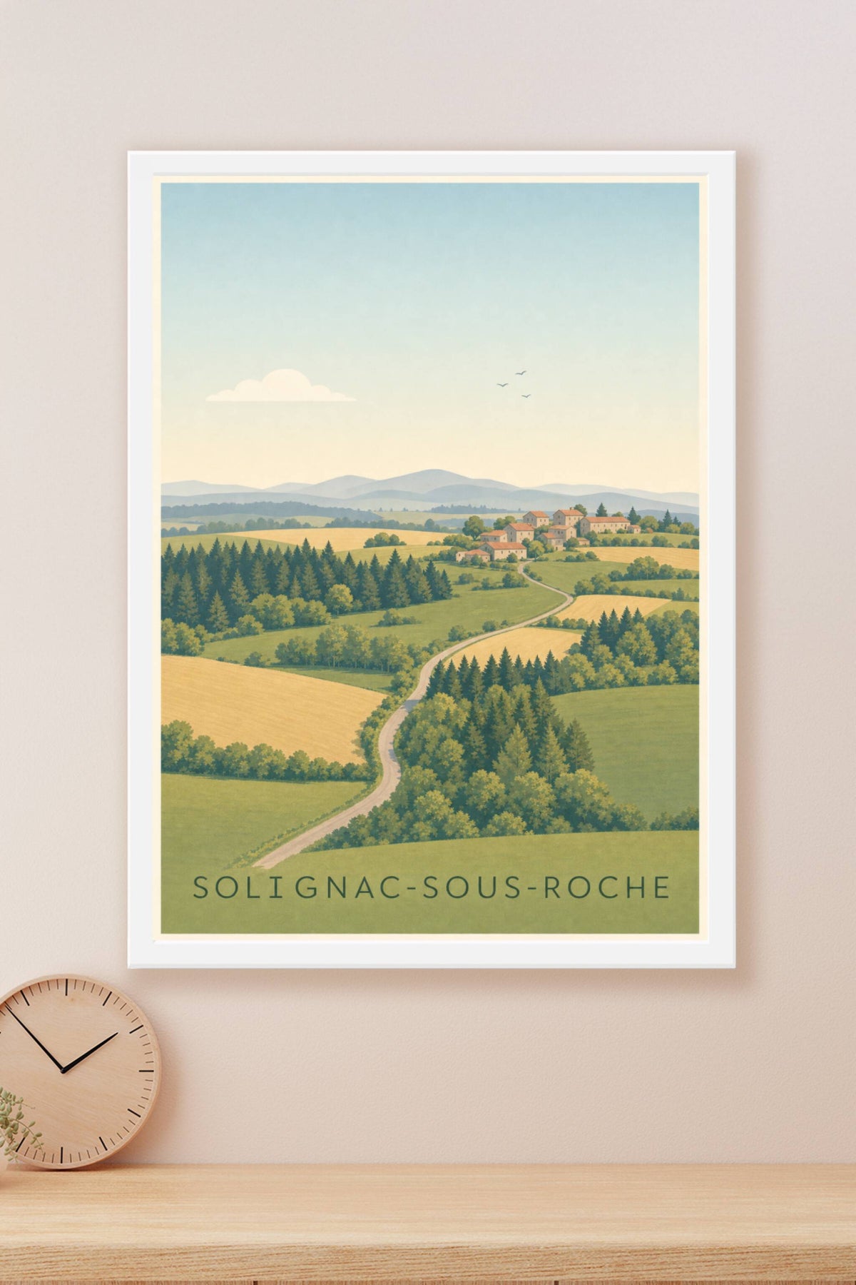 Affiche de Solignac-sous-Roche, poster de village