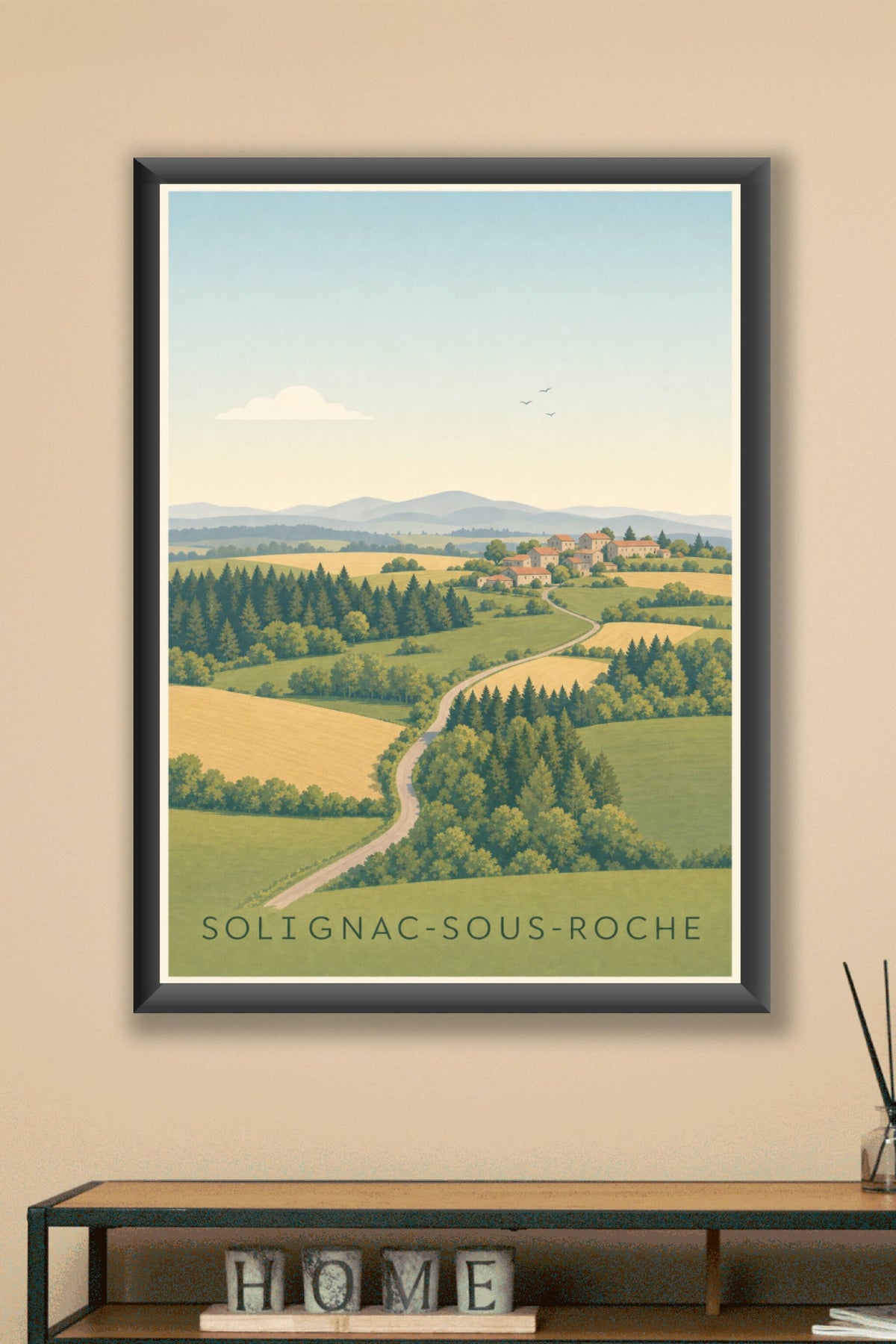 Affiche de Solignac-sous-Roche, poster de village