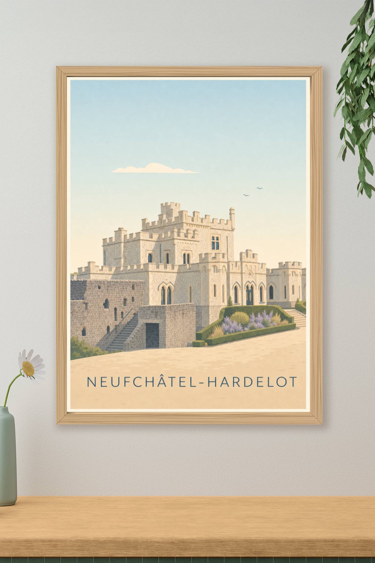 Affiche de Neufchâtel-Hardelot, poster du château
