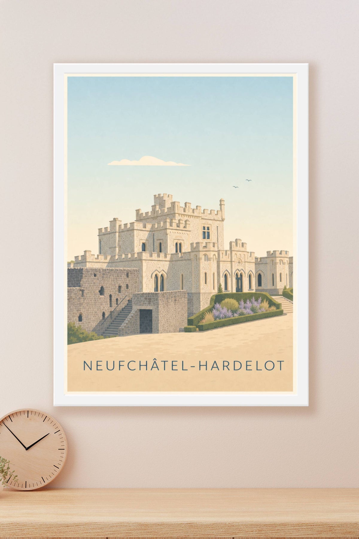 Affiche de Neufchâtel-Hardelot, poster du château
