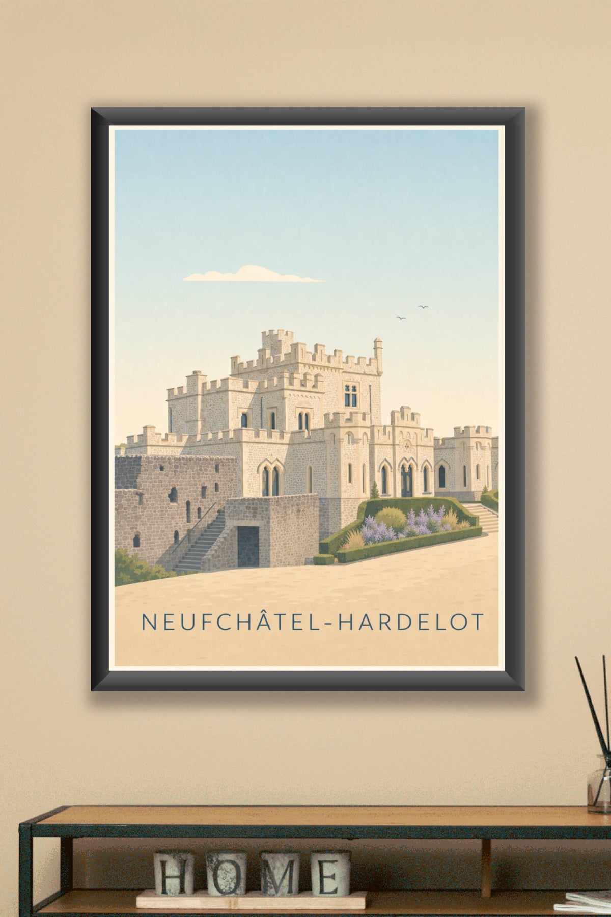 Affiche de Neufchâtel-Hardelot, poster du château
