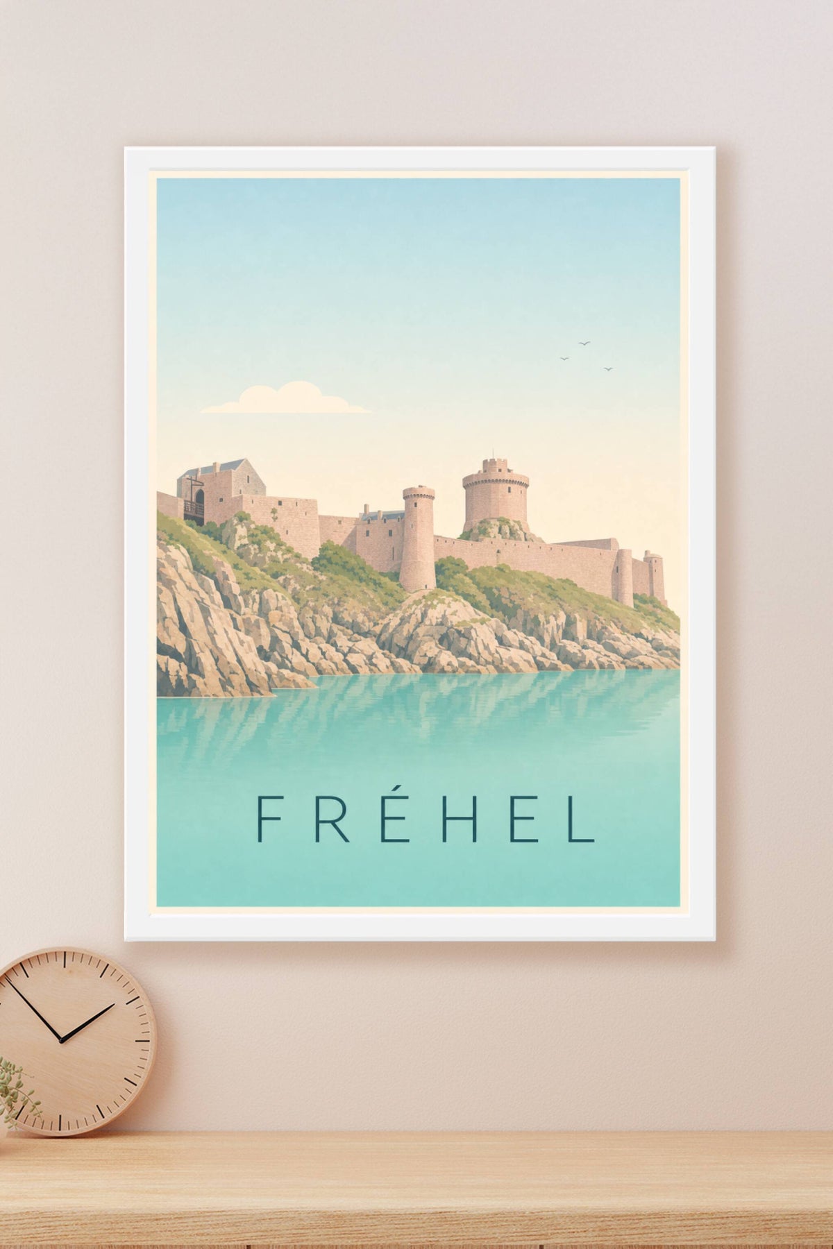 Affiche de Fréhel, poster déco Fort La Latte