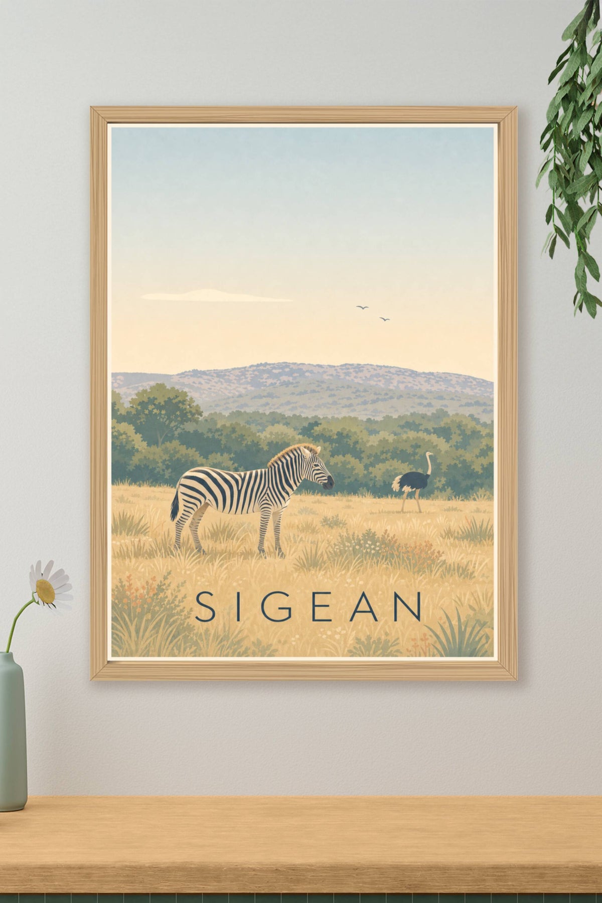 Affiche de Sigean, poster animaux safari