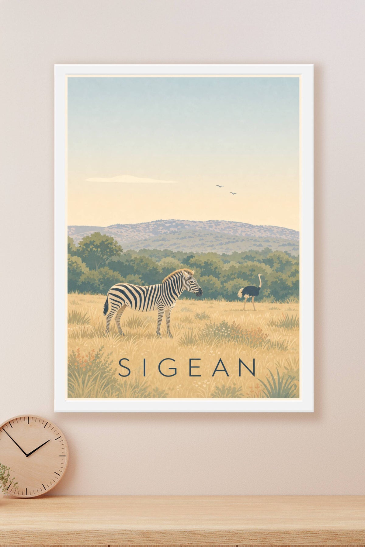 Affiche de Sigean, poster animaux safari