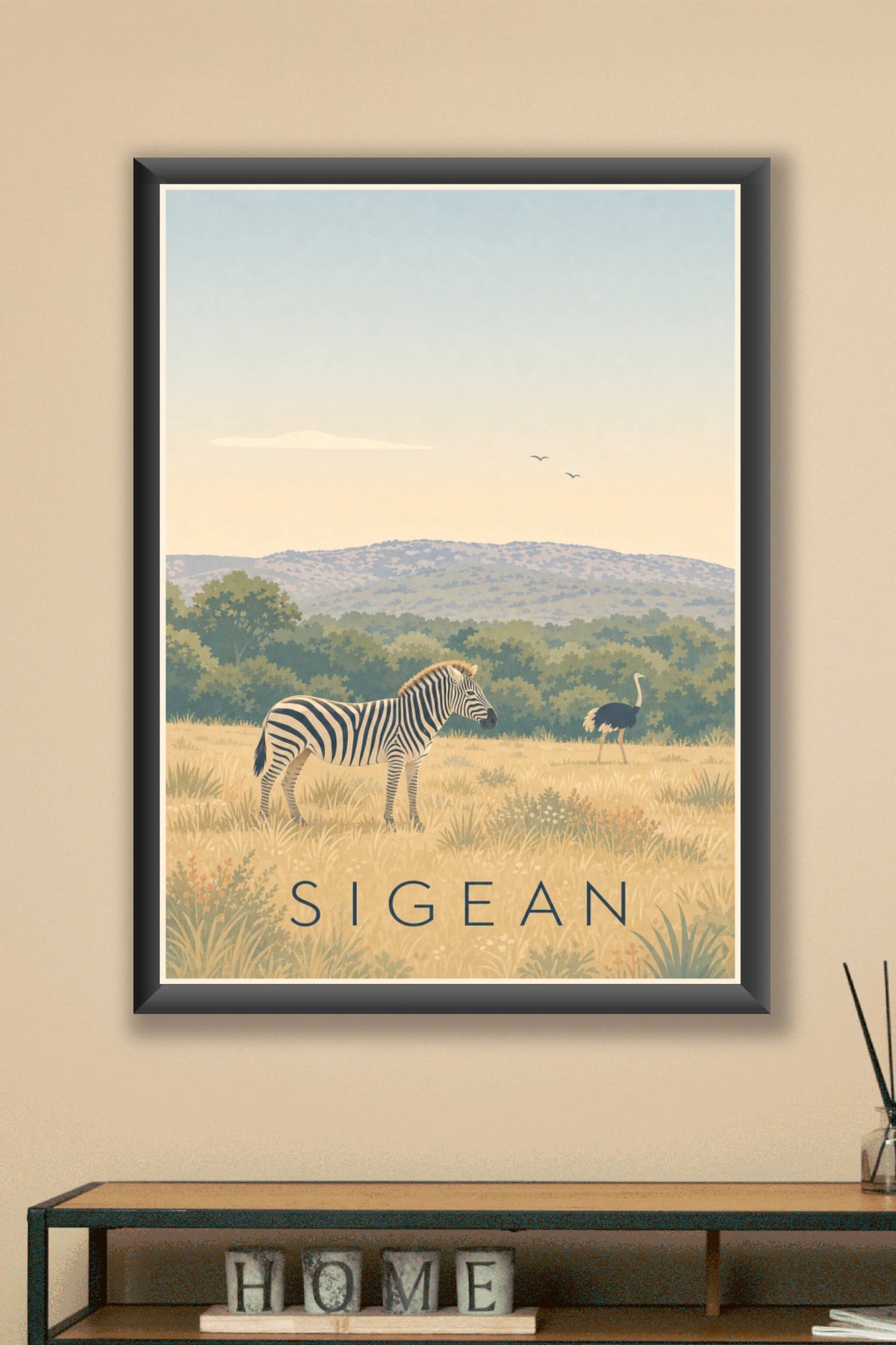 Affiche de Sigean, poster animaux safari