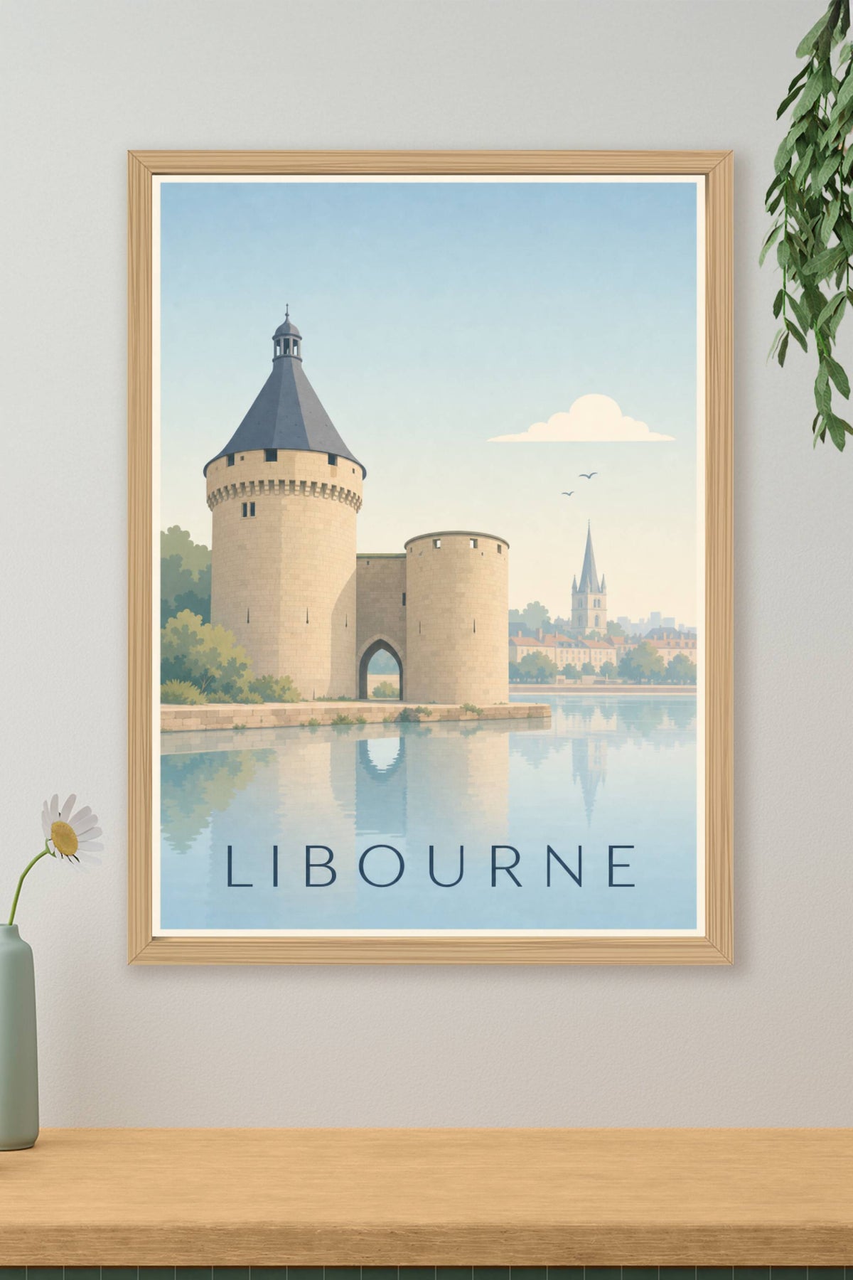 Affiche de Libourne, poster Tour du Grand Port