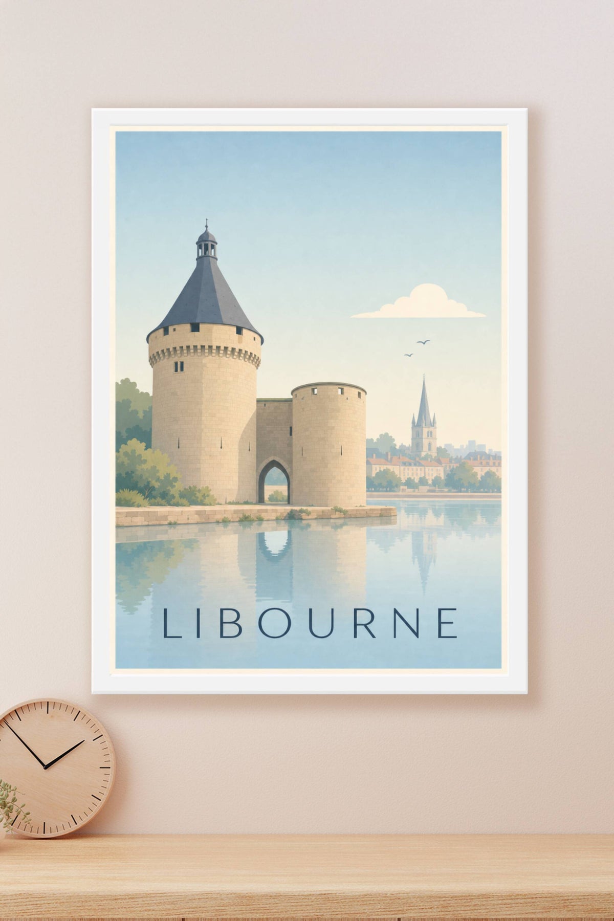 Affiche de Libourne, poster Tour du Grand Port