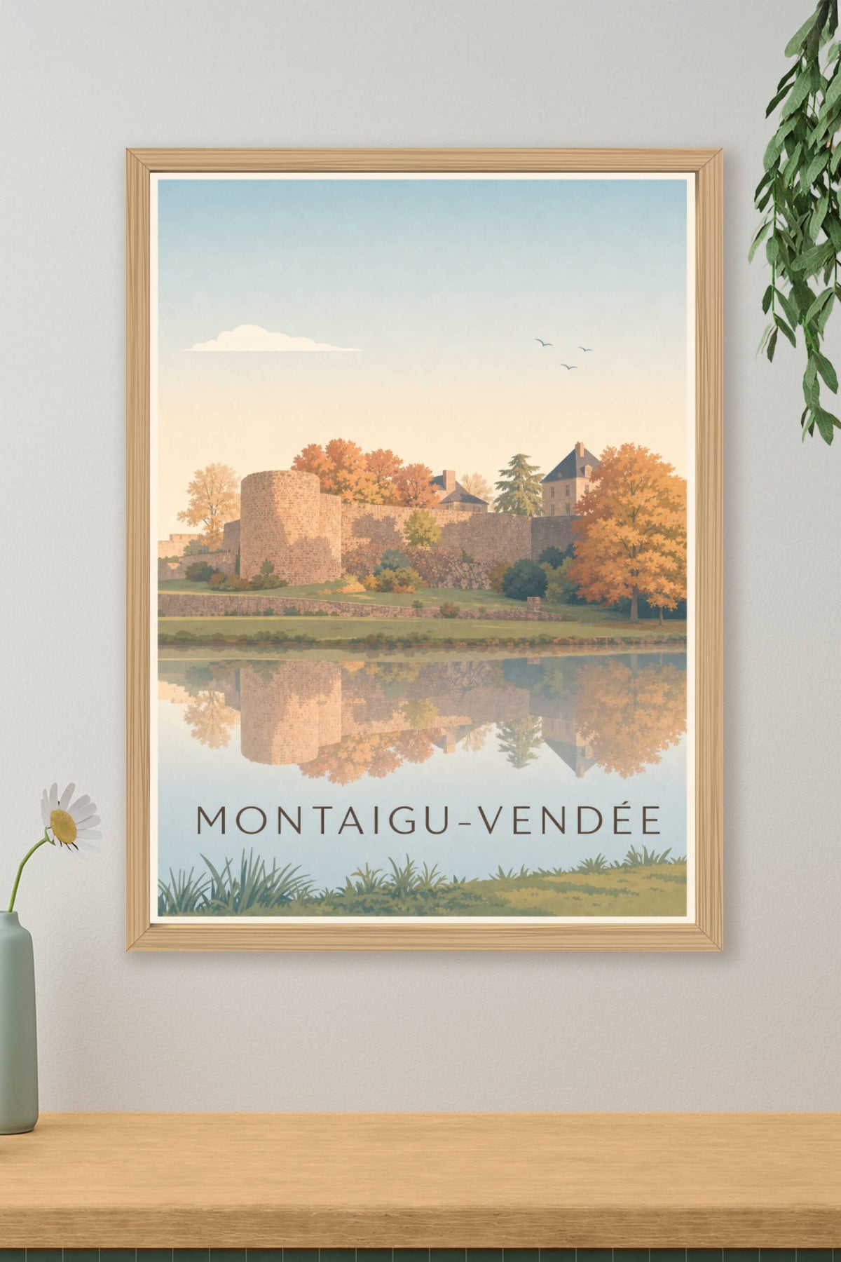Affiche de Montaigu-Vendée, les remparts du château