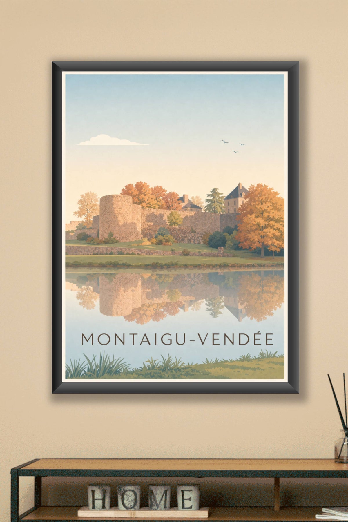 Affiche de Montaigu-Vendée, les remparts du château