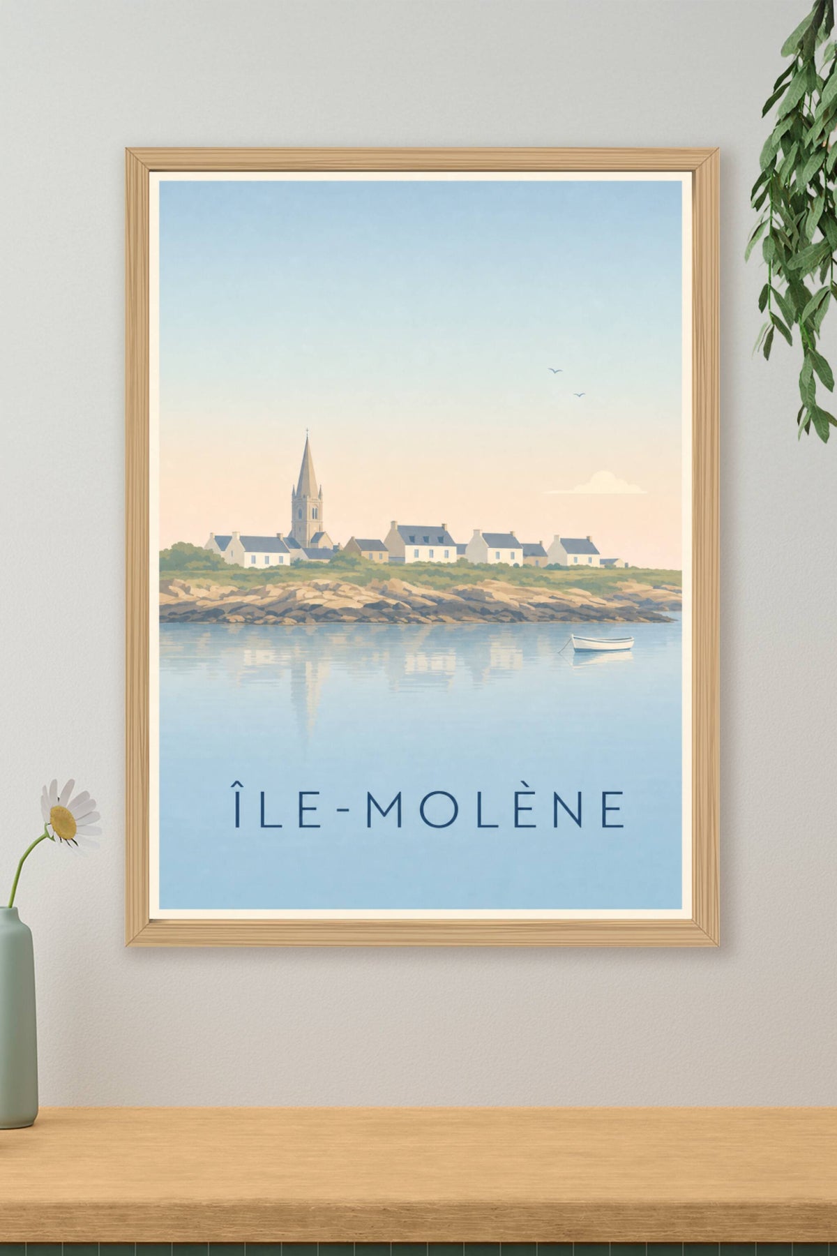 Affiche d'Île-Molène, poster village du Finistère