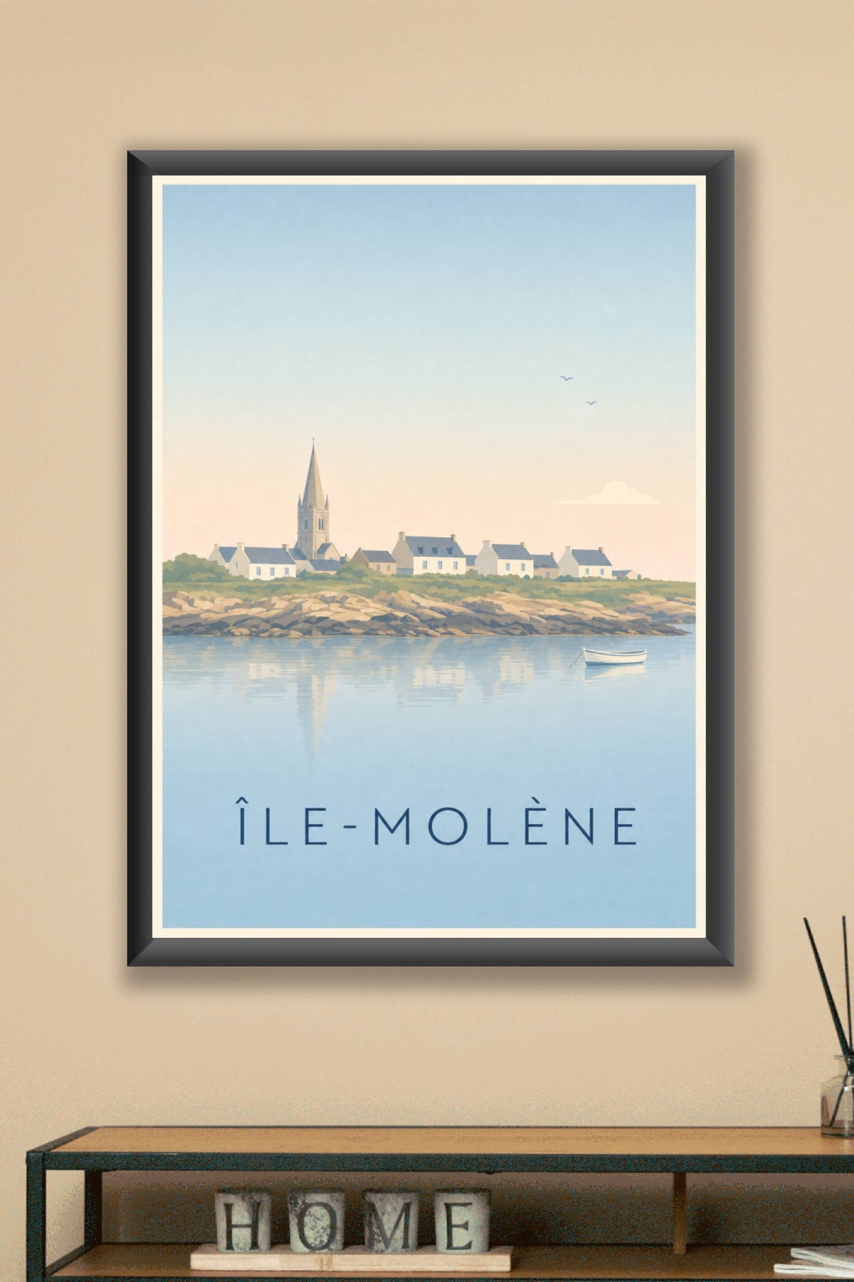 Affiche d'Île-Molène, poster village du Finistère