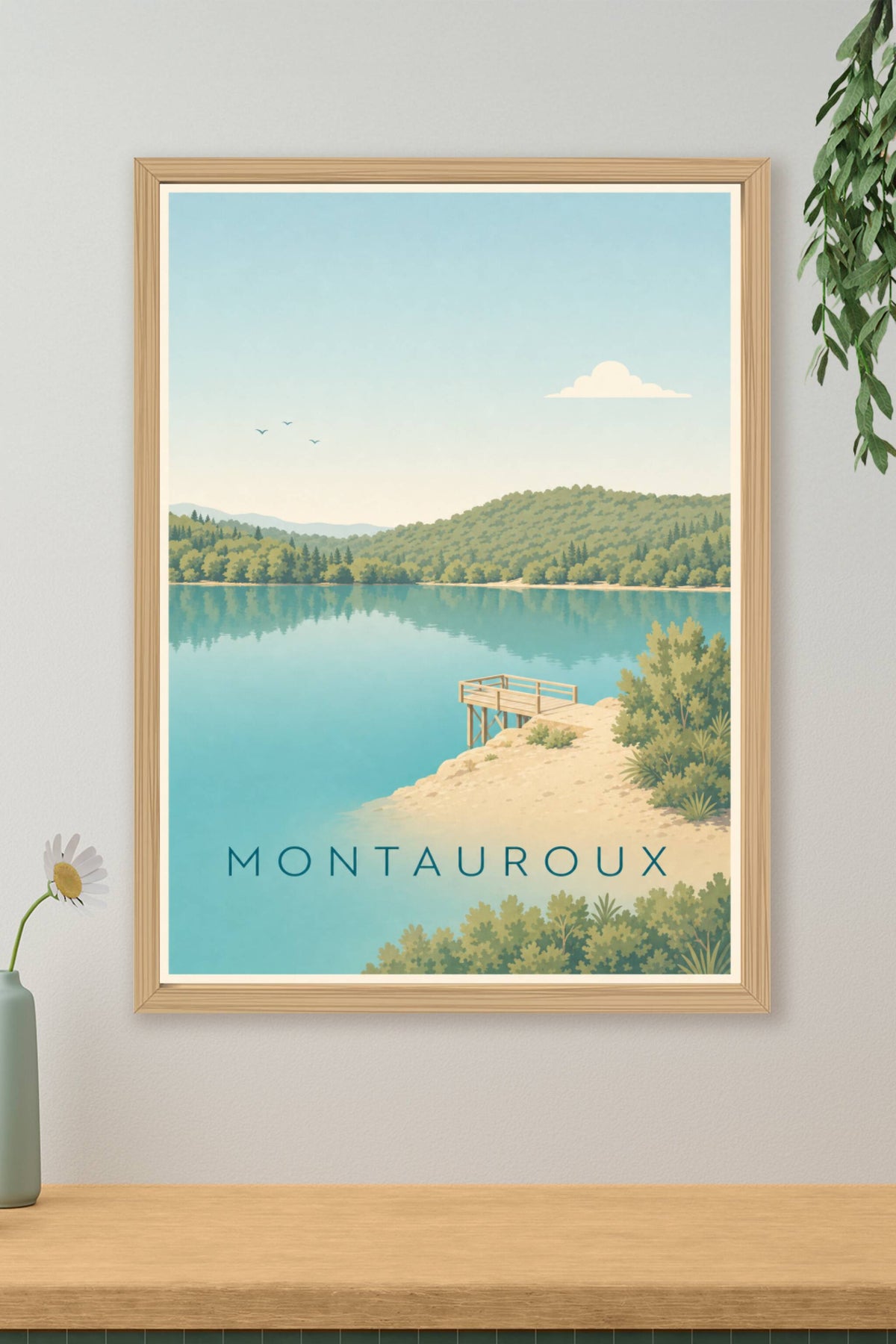 Affiche de Montauroux, poster Lac de Saint-Cassien