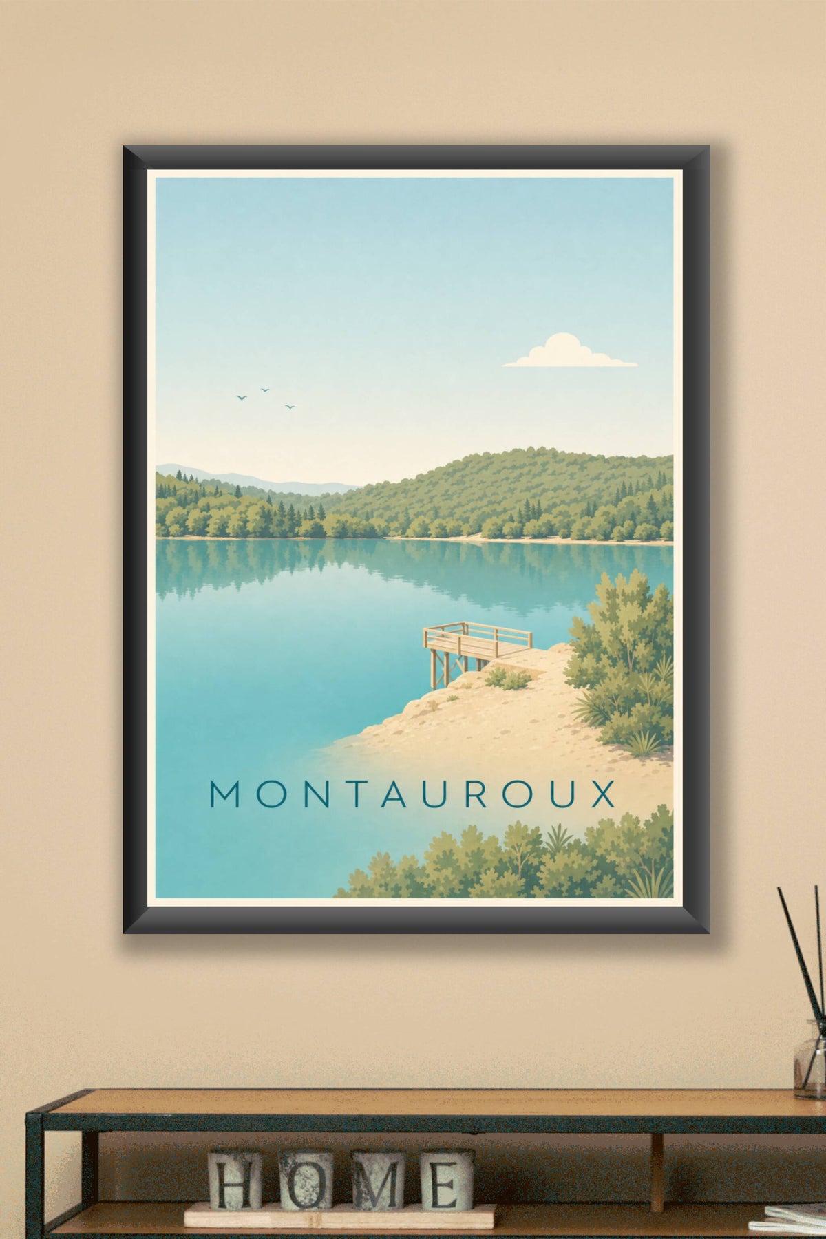 Affiche de Montauroux, poster Lac de Saint-Cassien