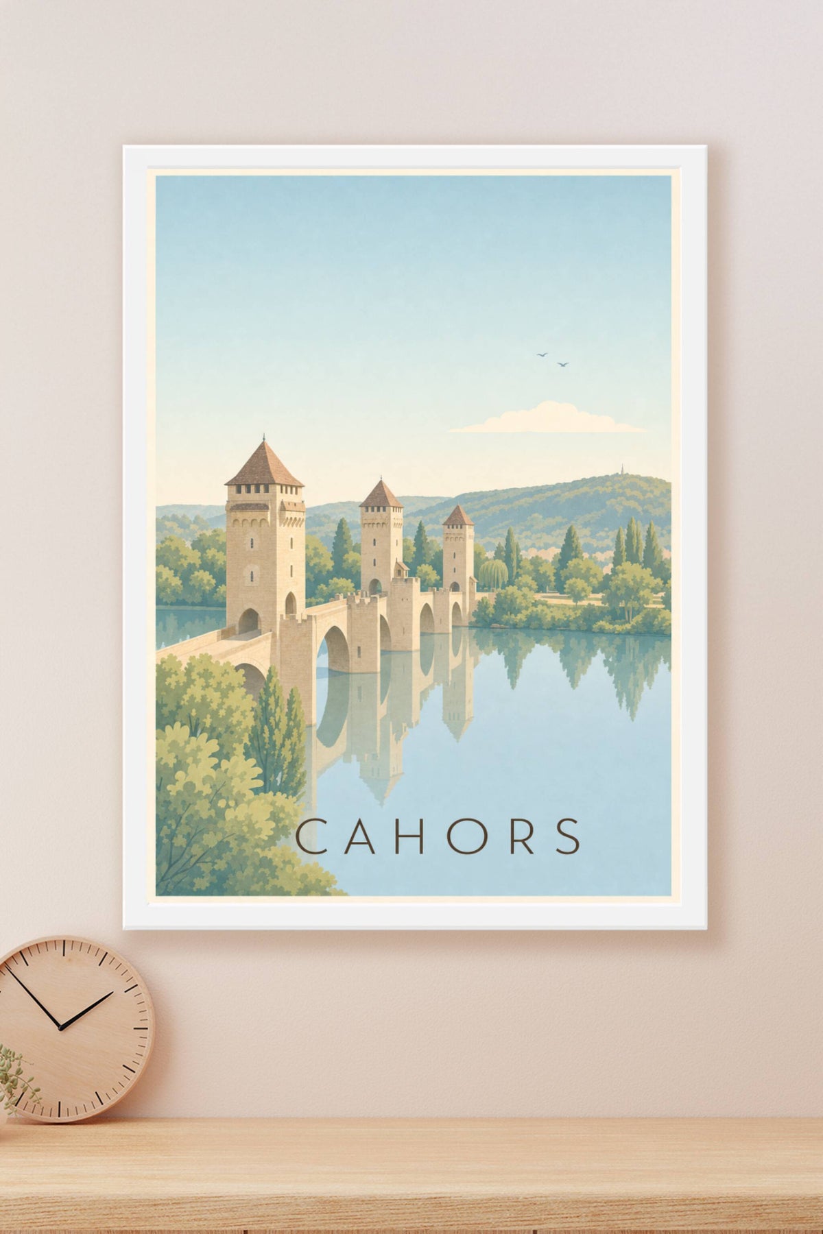 Affiche de Cahors, poster Pont Valentré