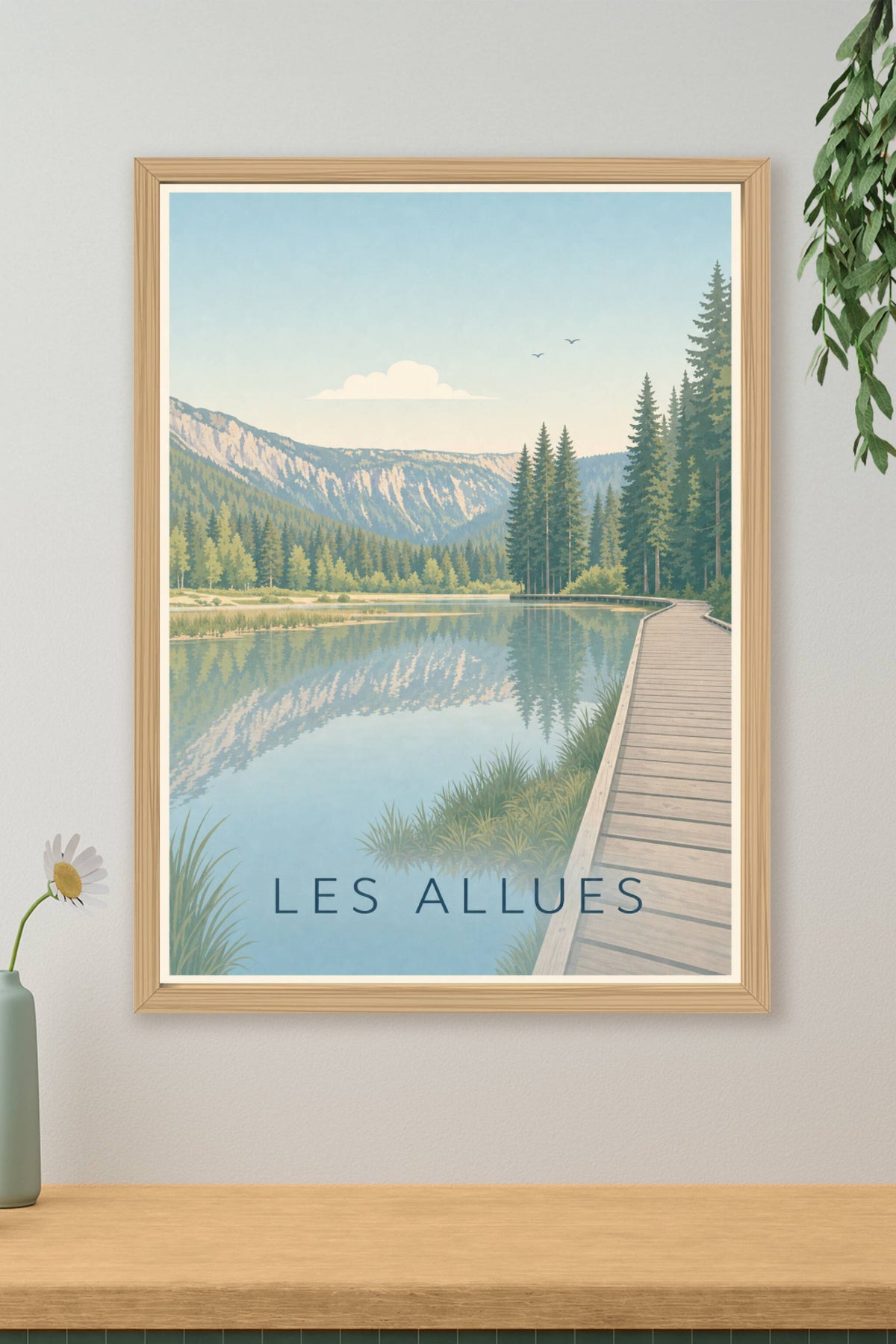 Affiche des Allues, poster lac de la Rosière