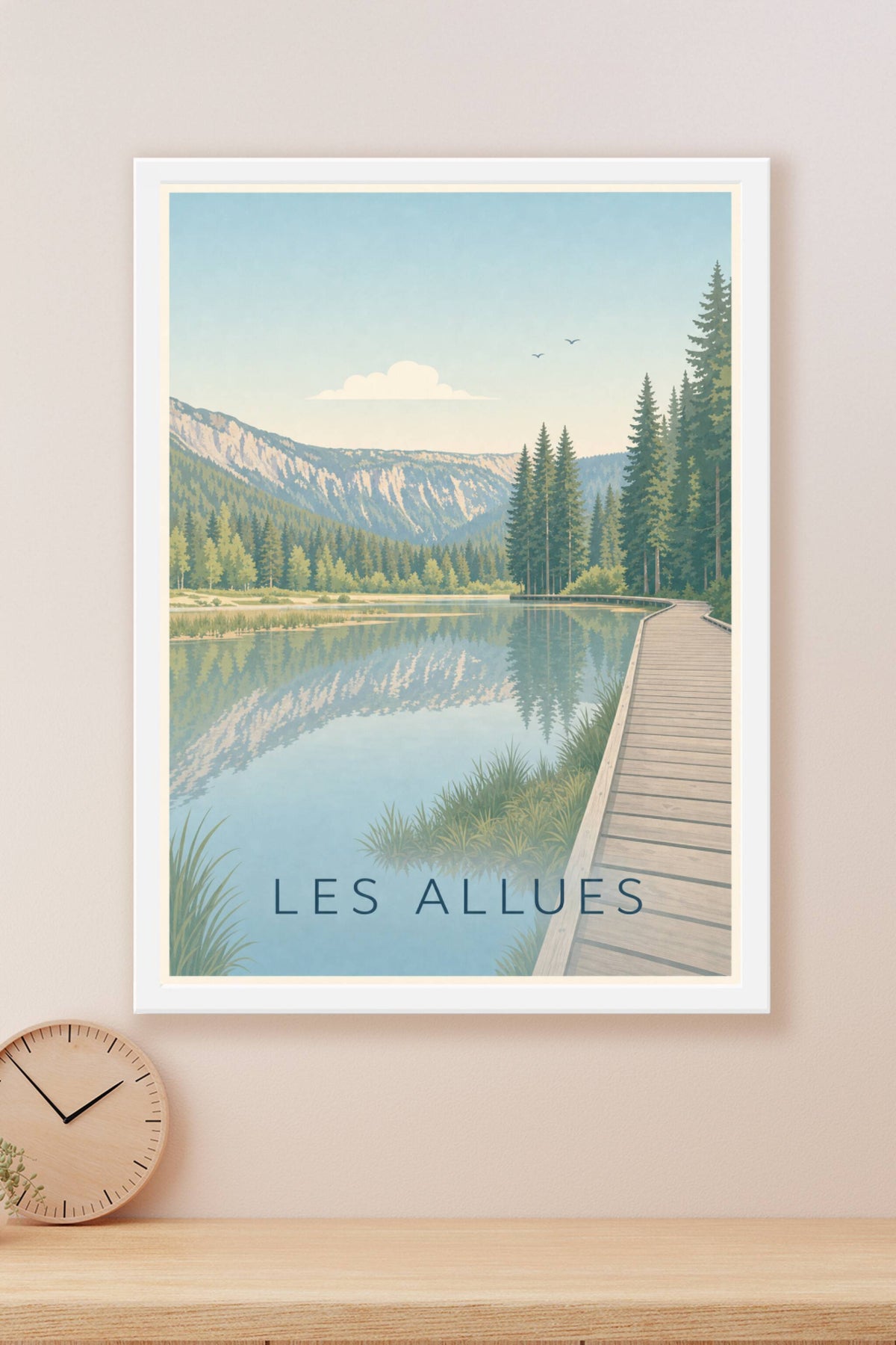 Affiche des Allues, poster lac de la Rosière