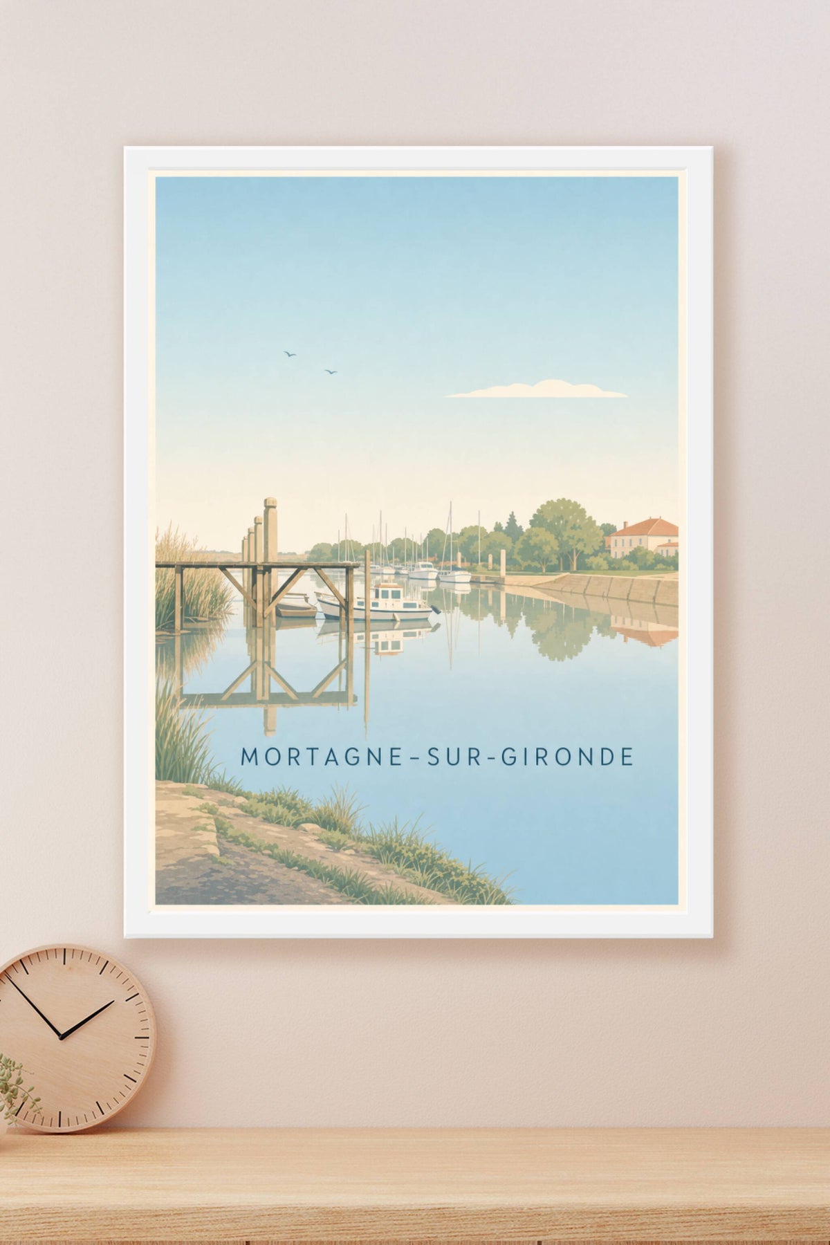 Affiche de Mortagne-sur-Gironde, poster port de plaisance