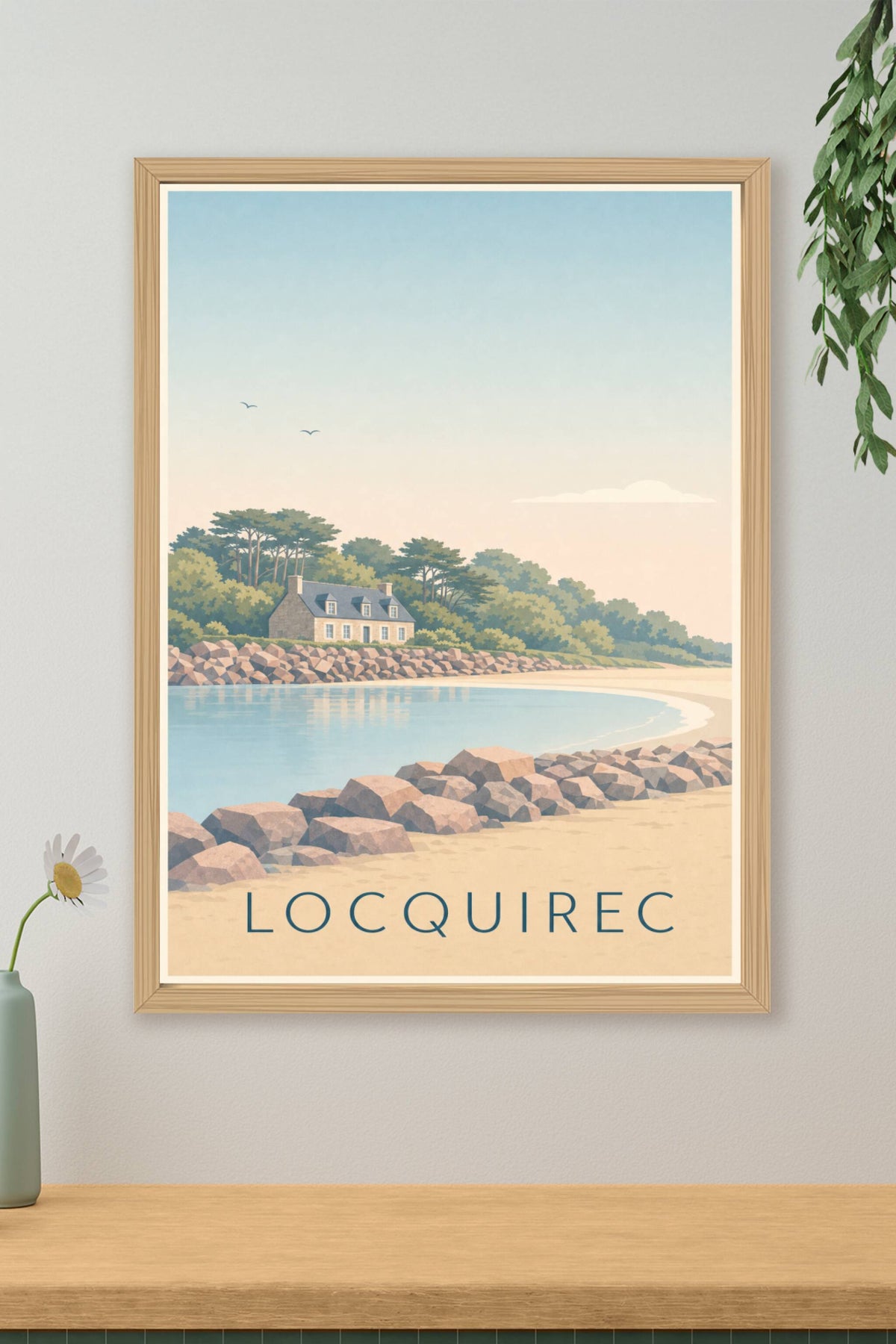 Affiche de Locquirec, poster bord de mer