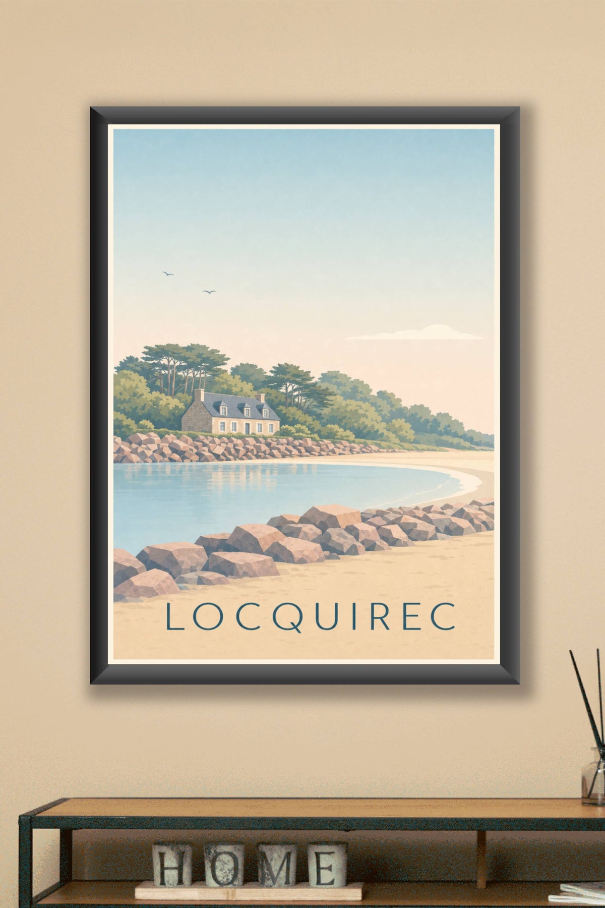 Affiche de Locquirec, poster bord de mer