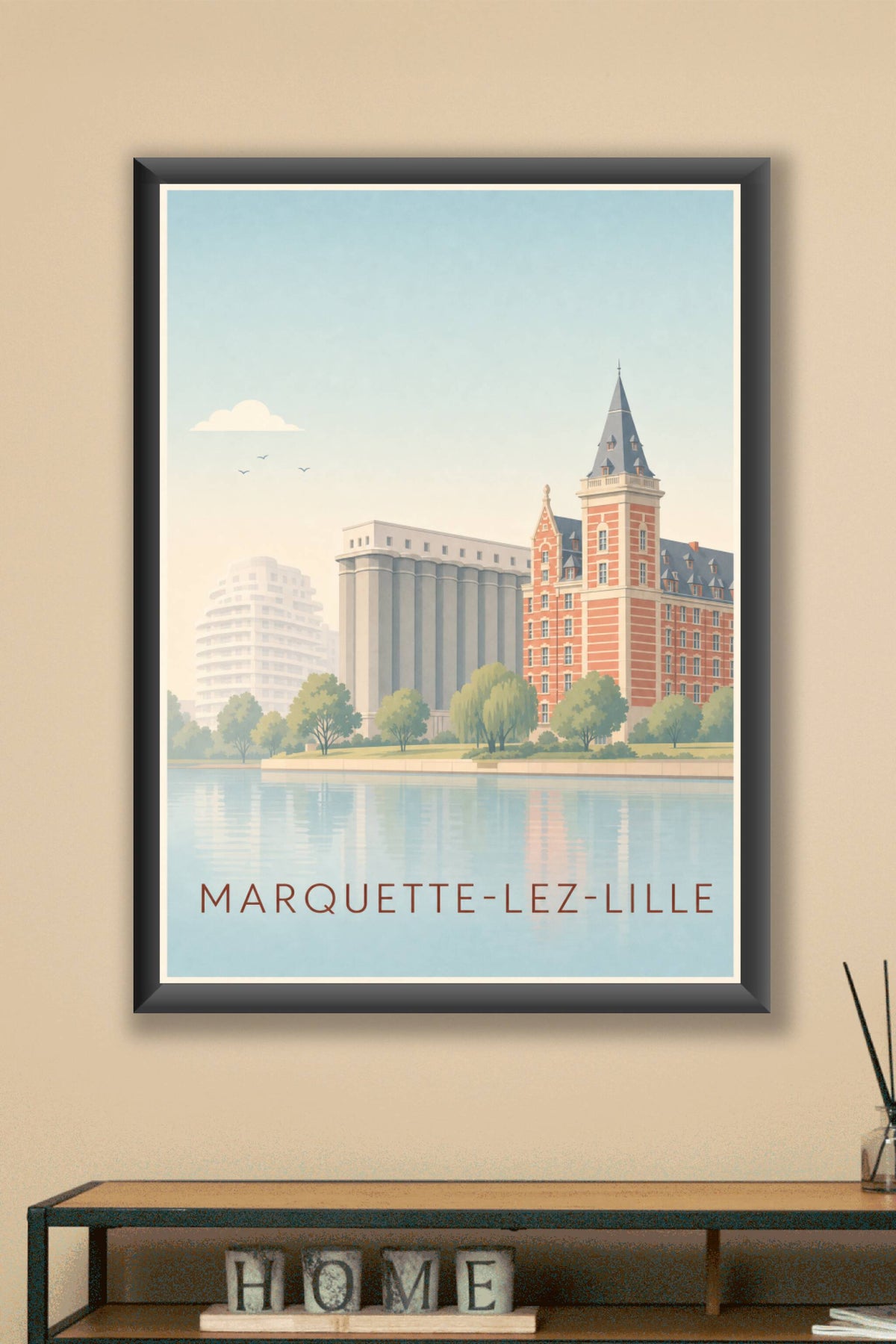 Affiche de Marquette-lez-Lille, poster Grands Moulins
