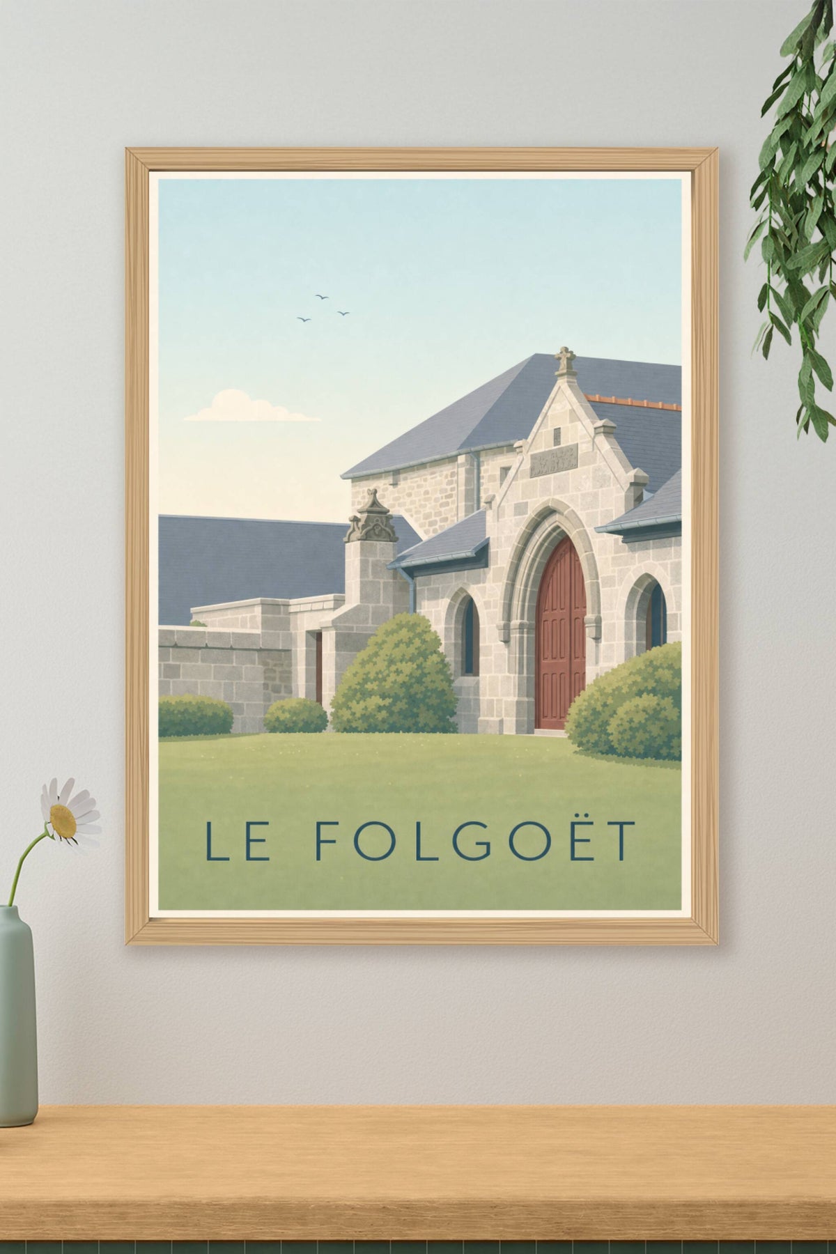 Affiche du Folgoët, poster de la basilique