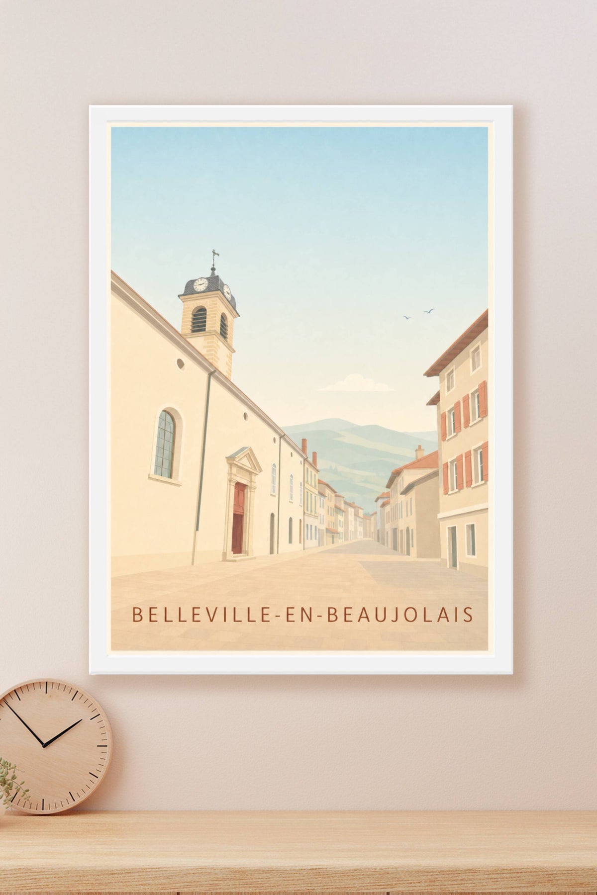 Affiche de Belleville-en-Beaujolais, poster clocher