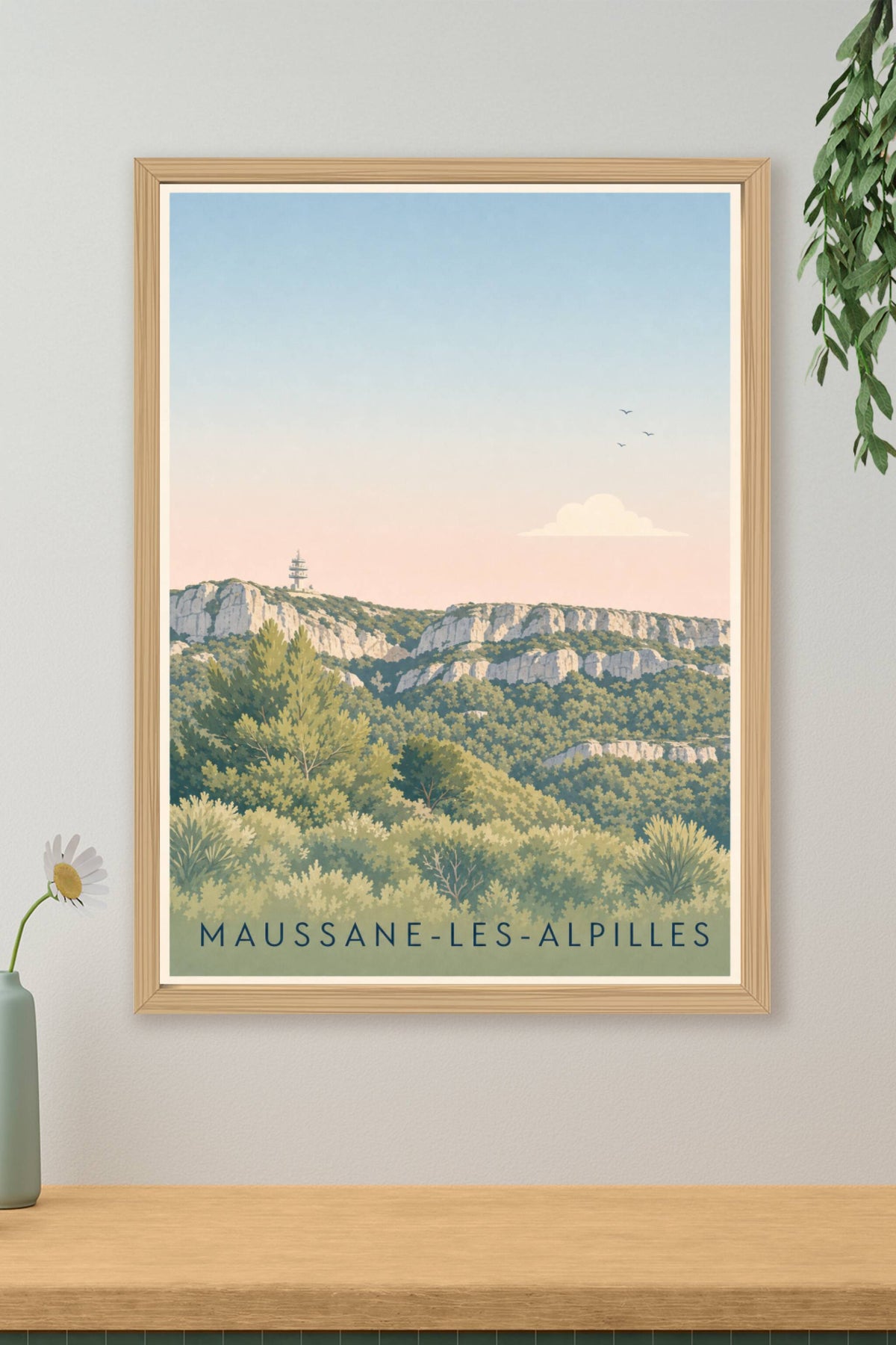 Affiche de Maussane-les-Alpilles, poster falaises