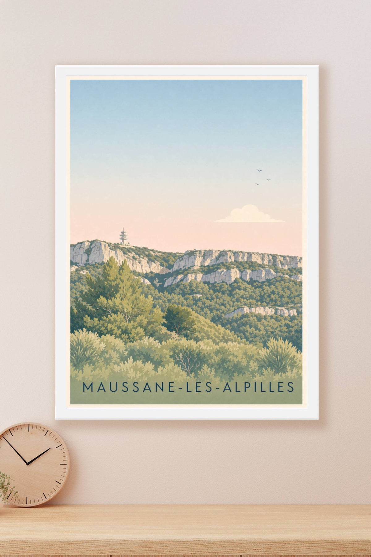 Affiche de Maussane-les-Alpilles, poster falaises