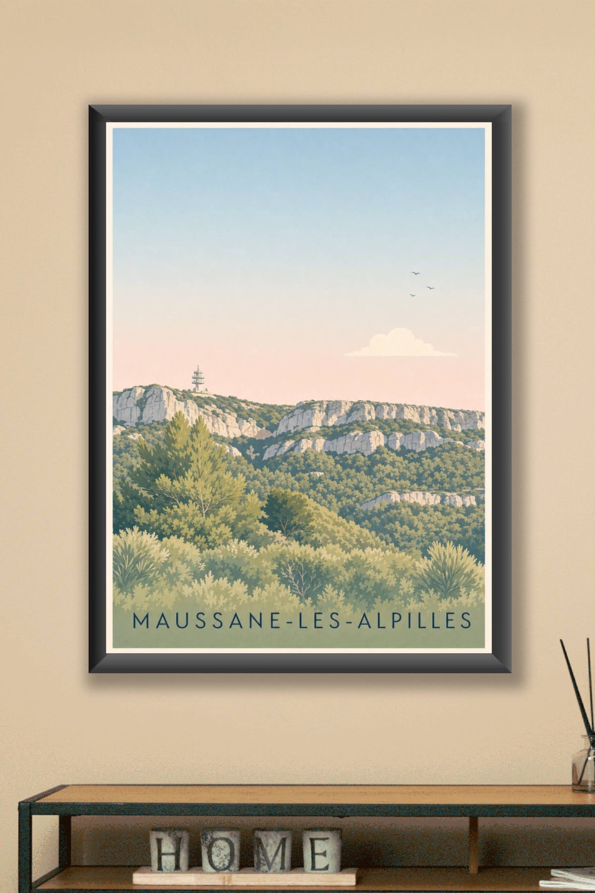 Affiche de Maussane-les-Alpilles, poster falaises