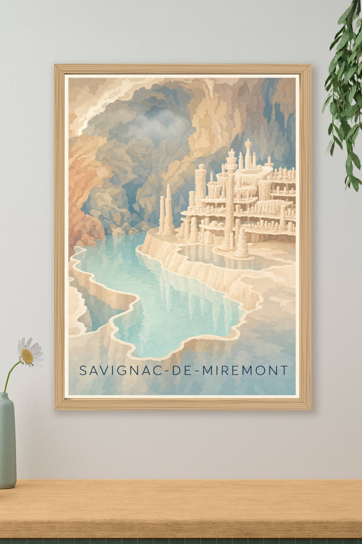 Affiche de Savignac-de-Miremont, poster stalactites