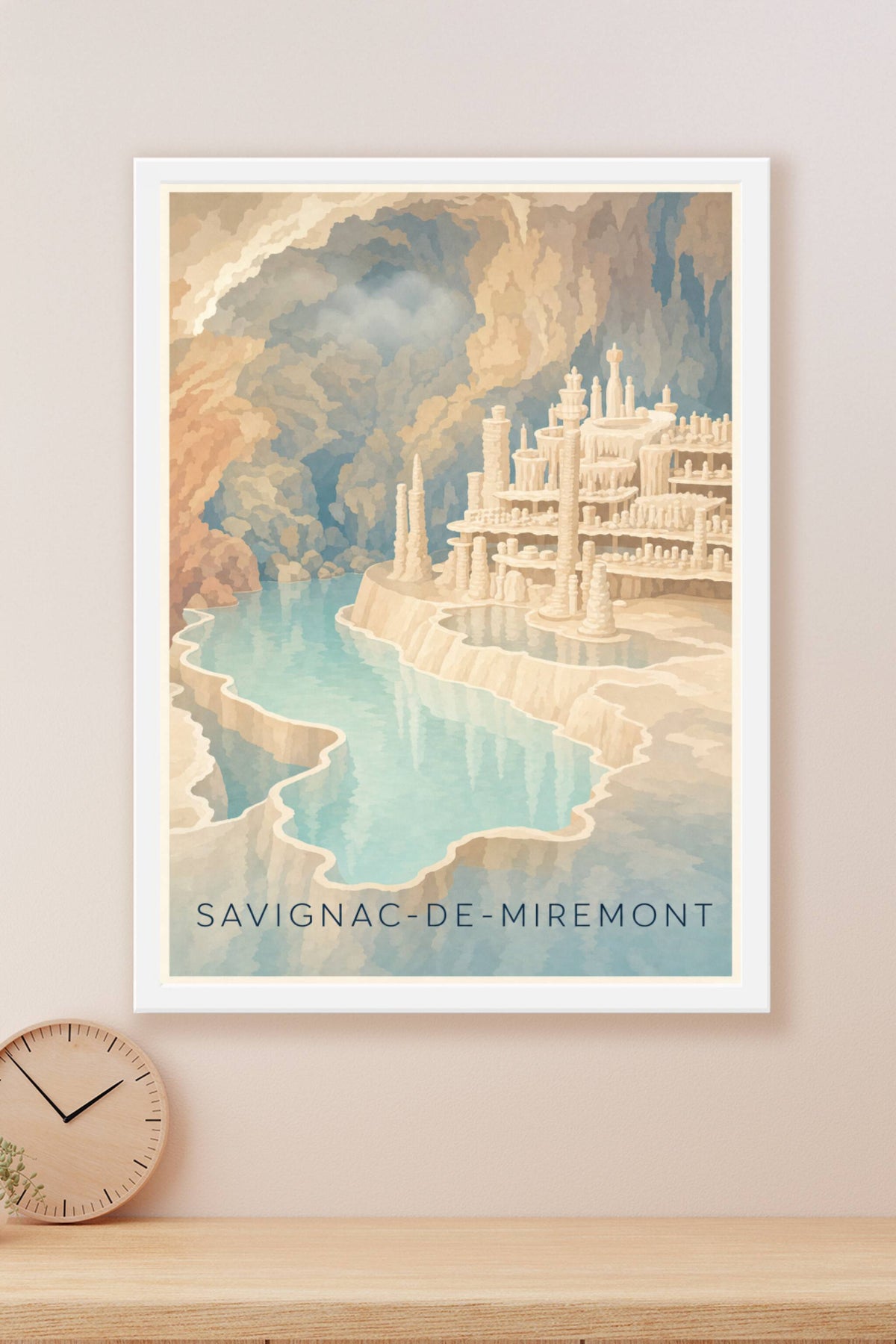 Affiche de Savignac-de-Miremont, poster stalactites