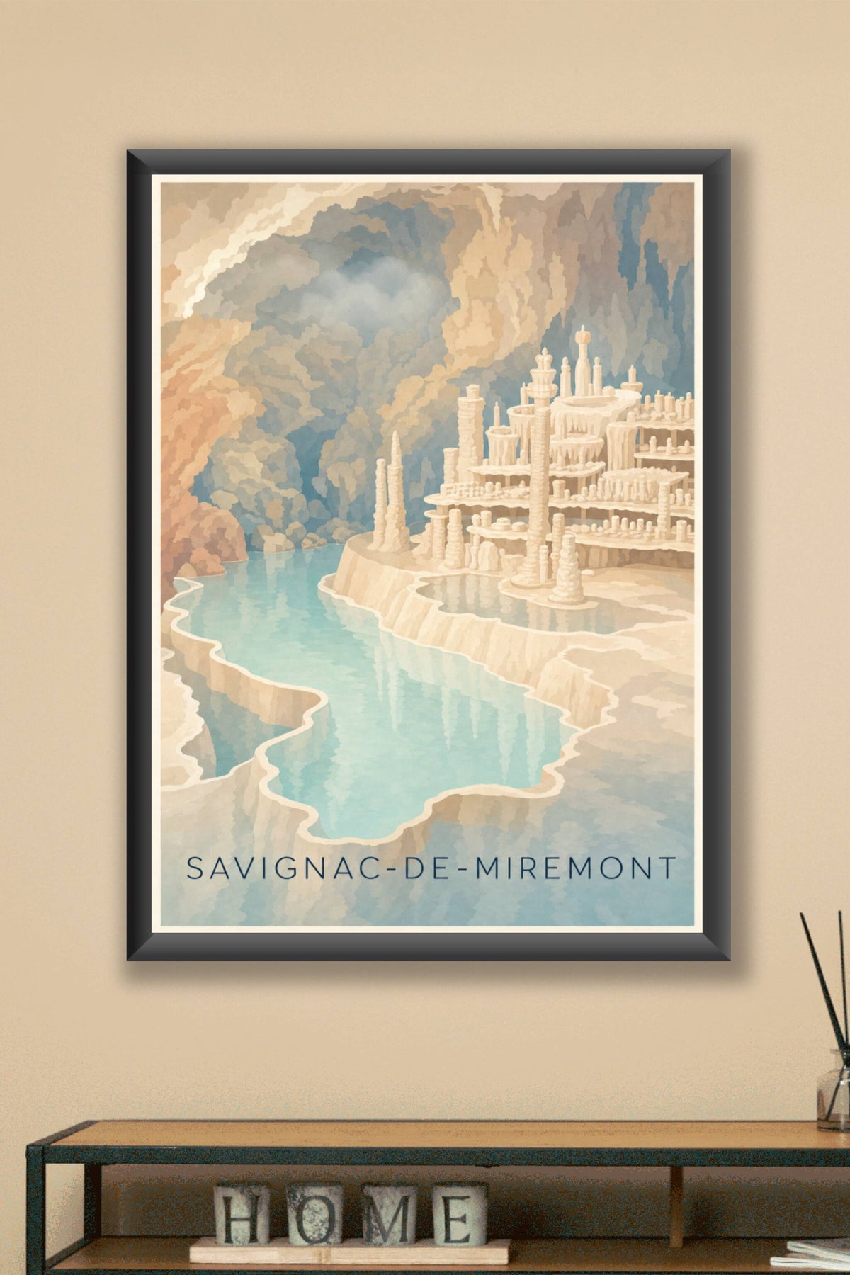 Affiche de Savignac-de-Miremont, poster stalactites