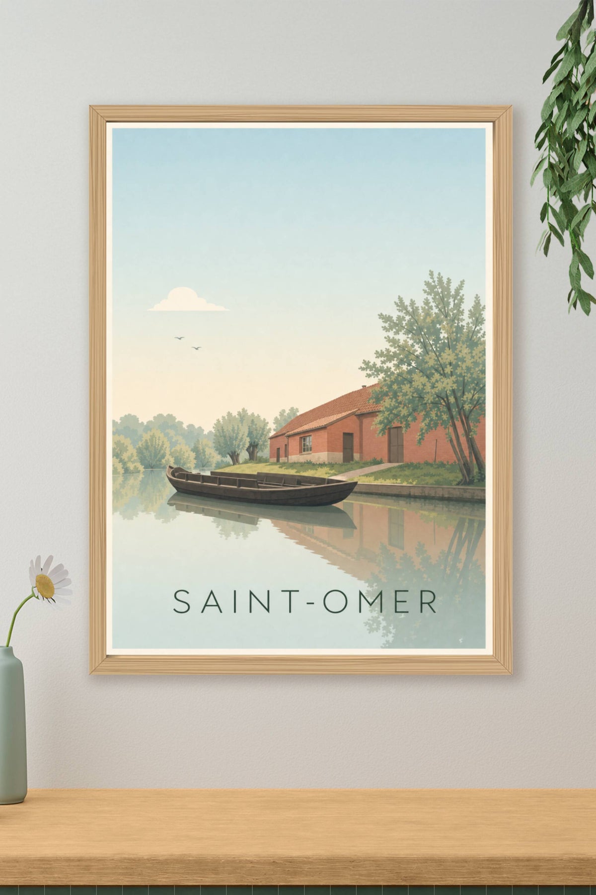 Affiche de Saint-Omer, poster du marais audomarois