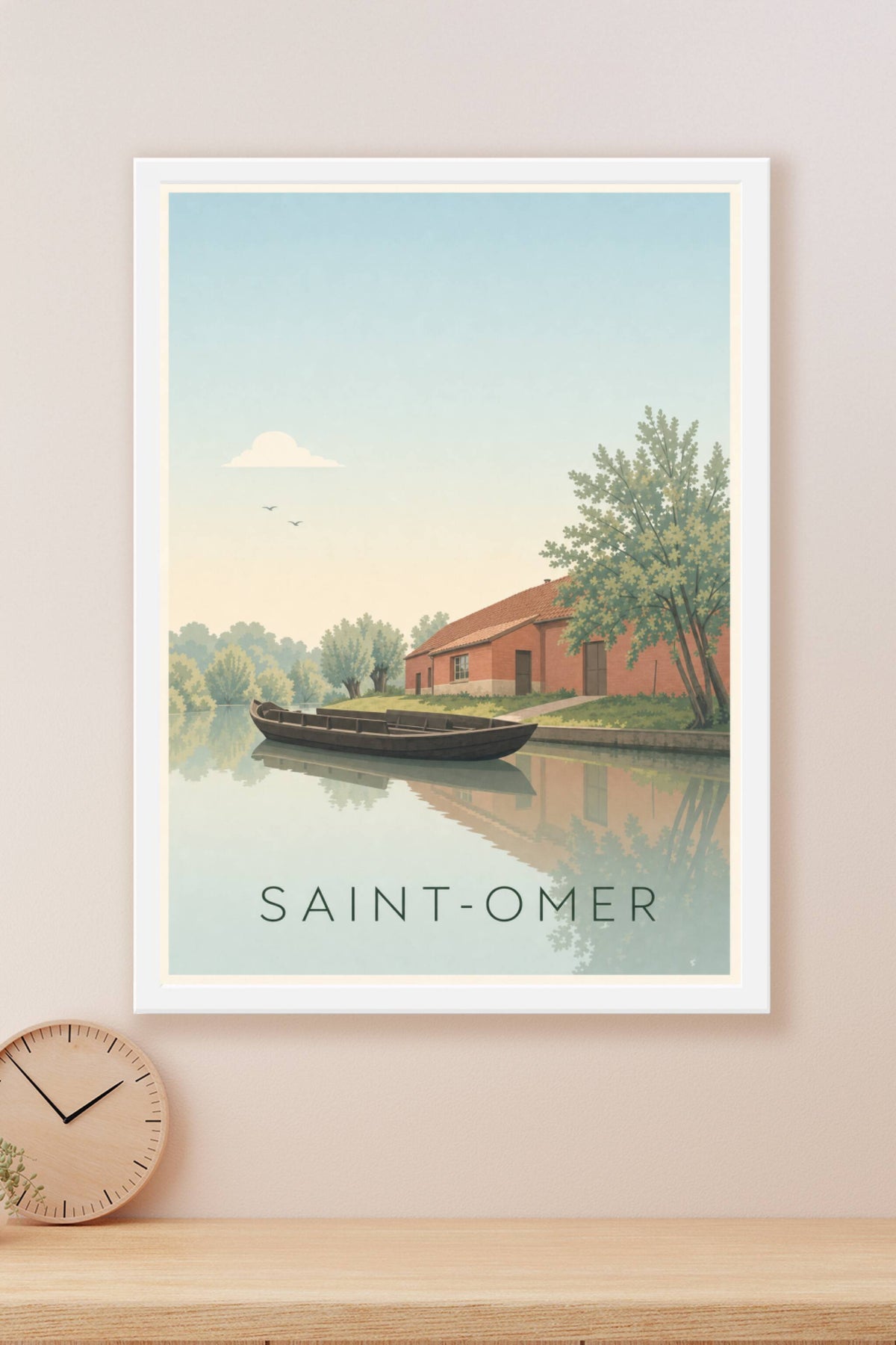 Affiche de Saint-Omer, poster du marais audomarois