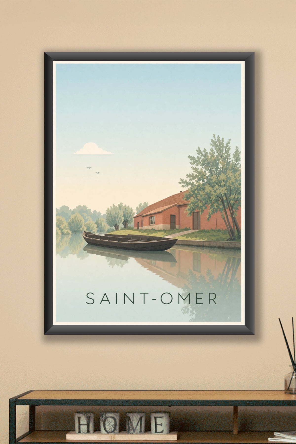 Affiche de Saint-Omer, poster du marais audomarois