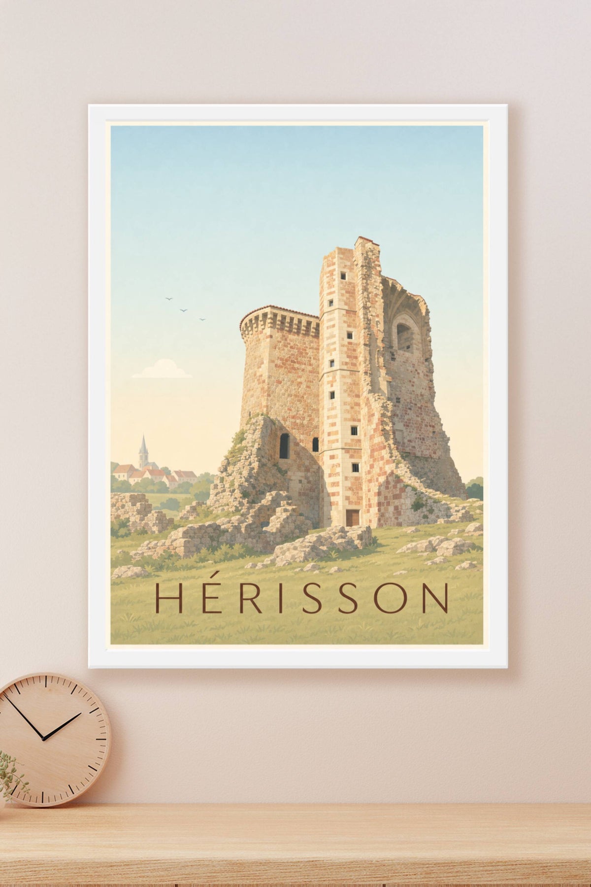 Poster d'Hérisson, affiche du château médiéval