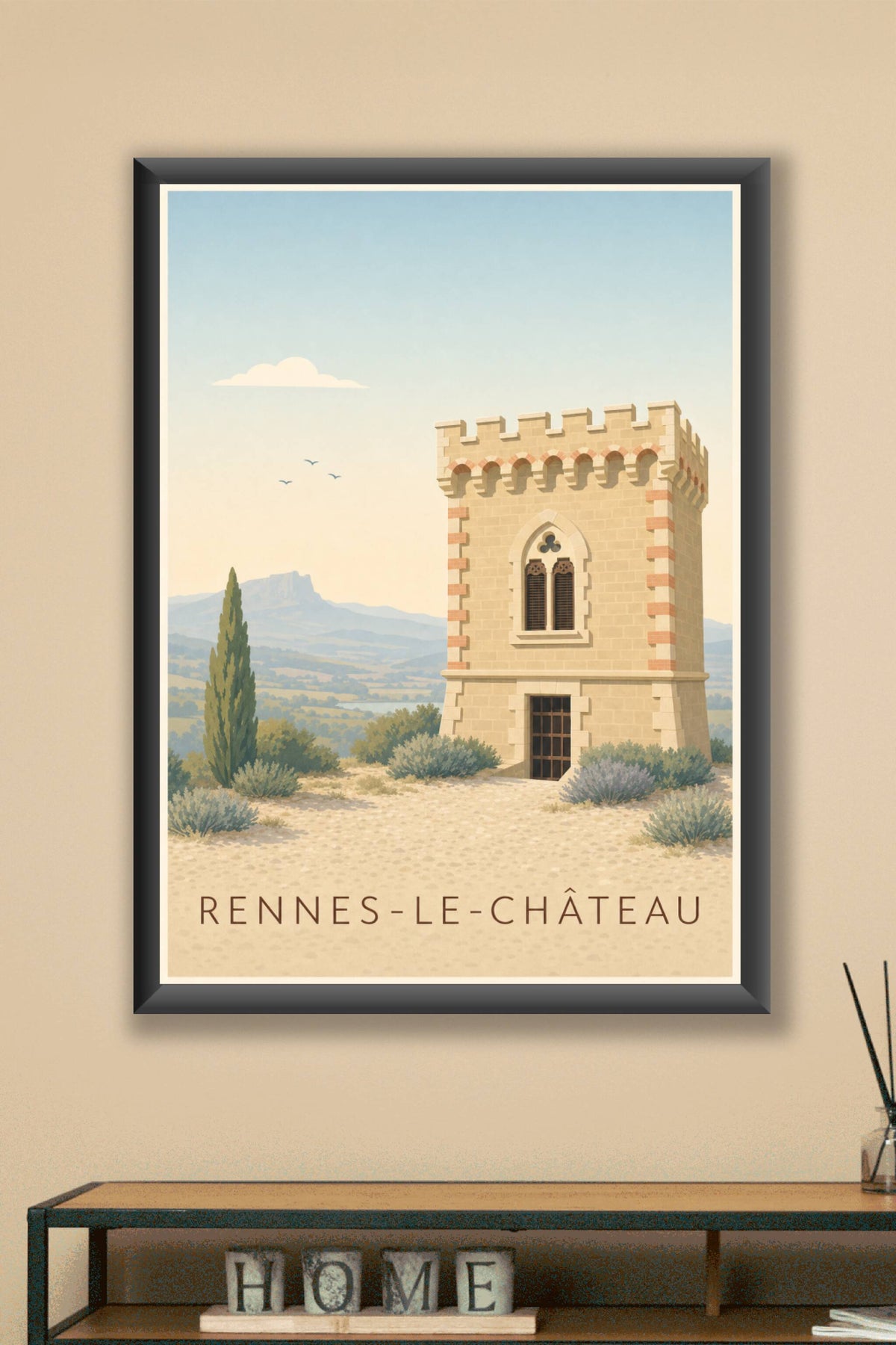 Affiche de Rennes-le-Château, poster de la Tour Magdala