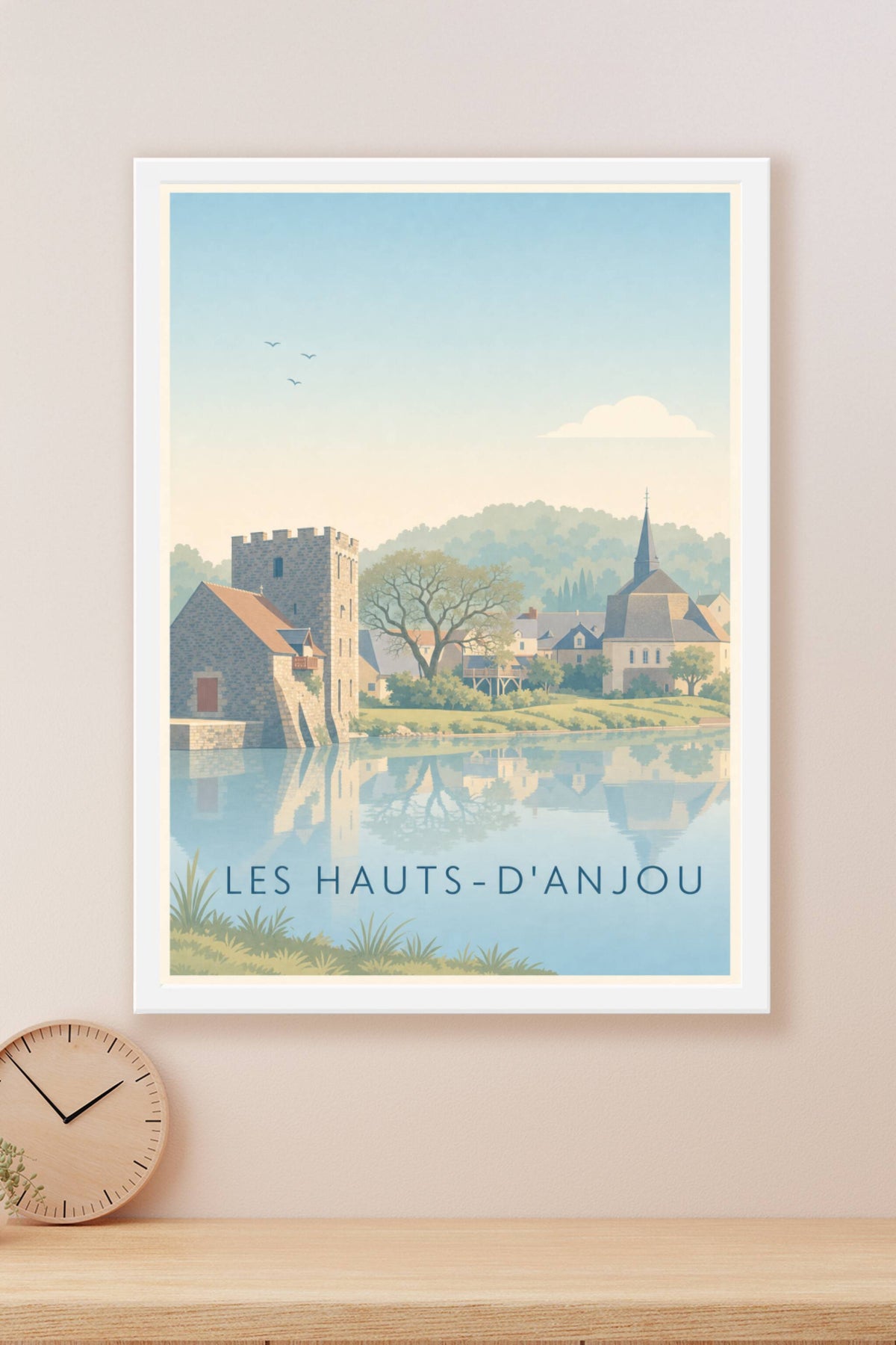Affiche des Hauts-d'Anjou, poster village de France