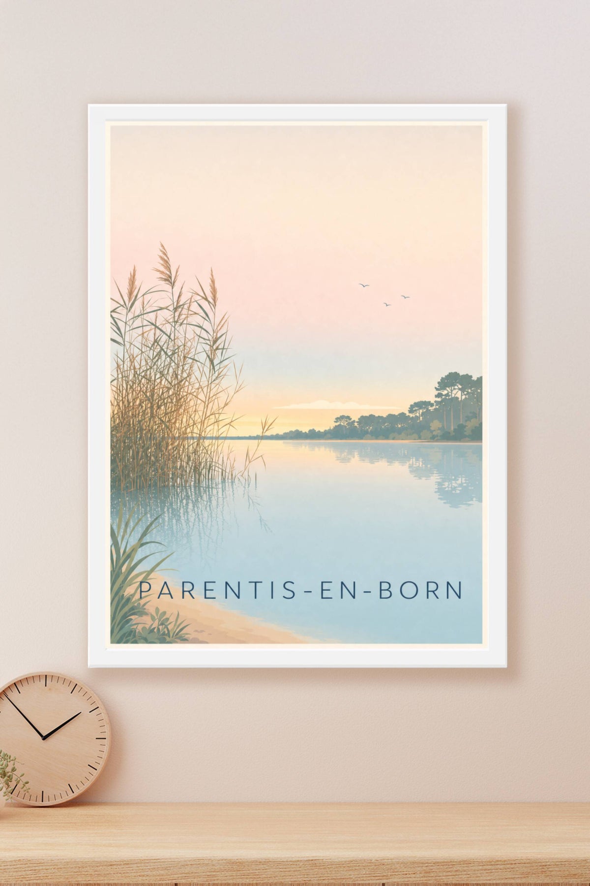 Affiche de Parentis-en-Born, poster du lac landais