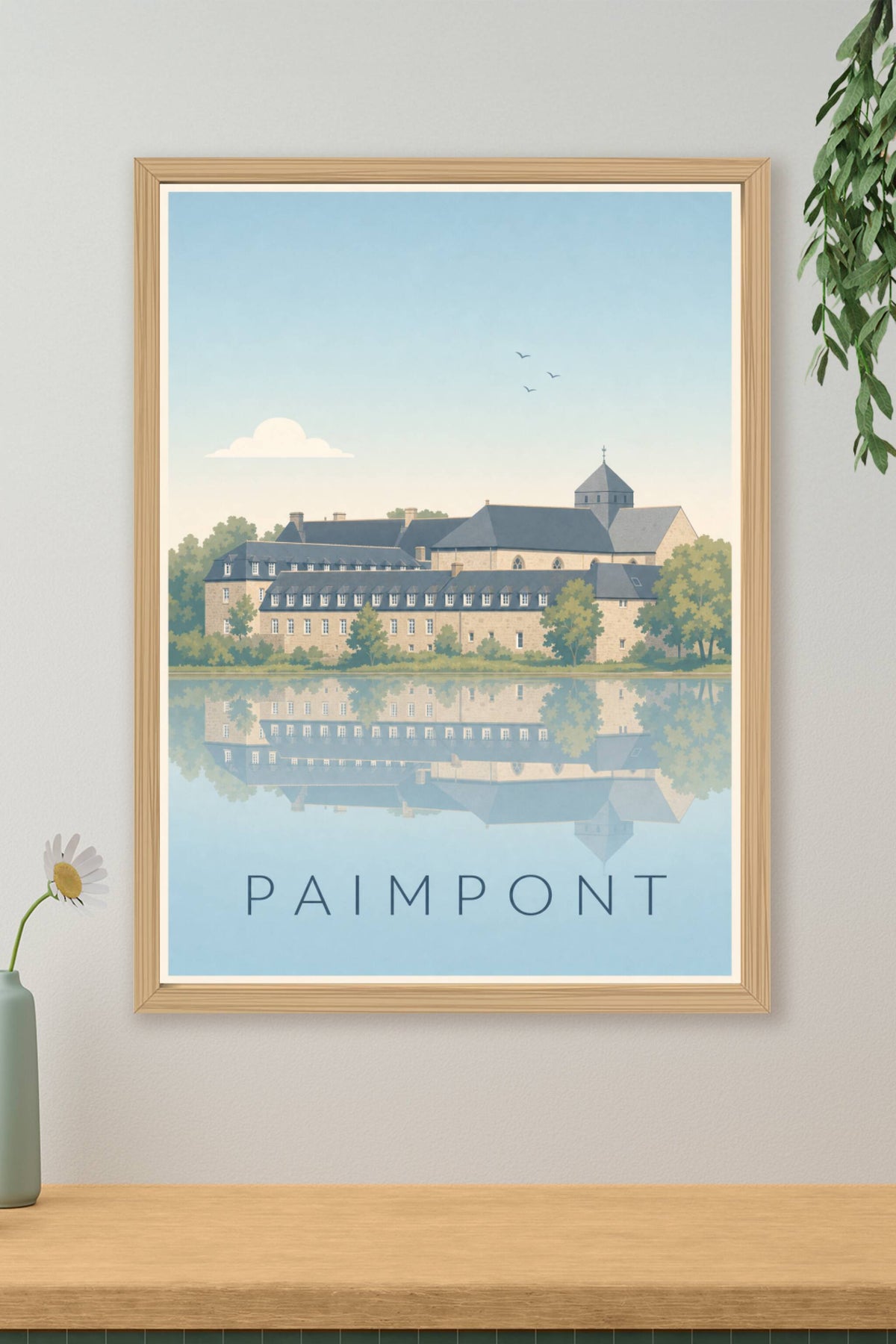 Affiche de Paimpont, poster de l'abbaye