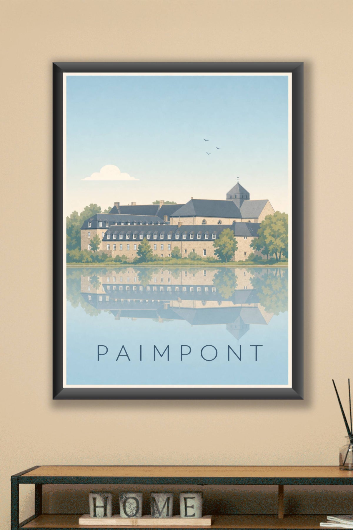 Affiche de Paimpont, poster de l'abbaye