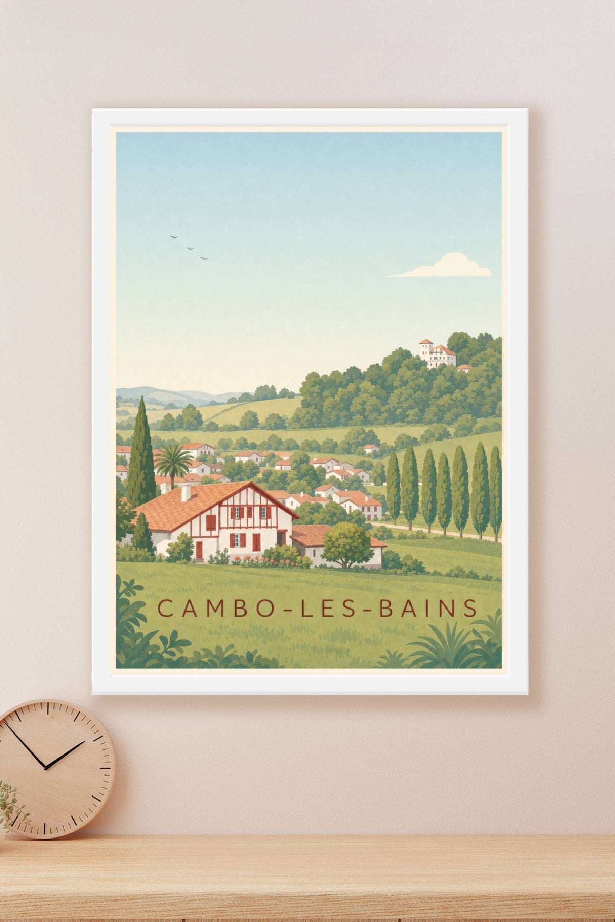 Affiche de Cambo-les-Bains, poster maison basque