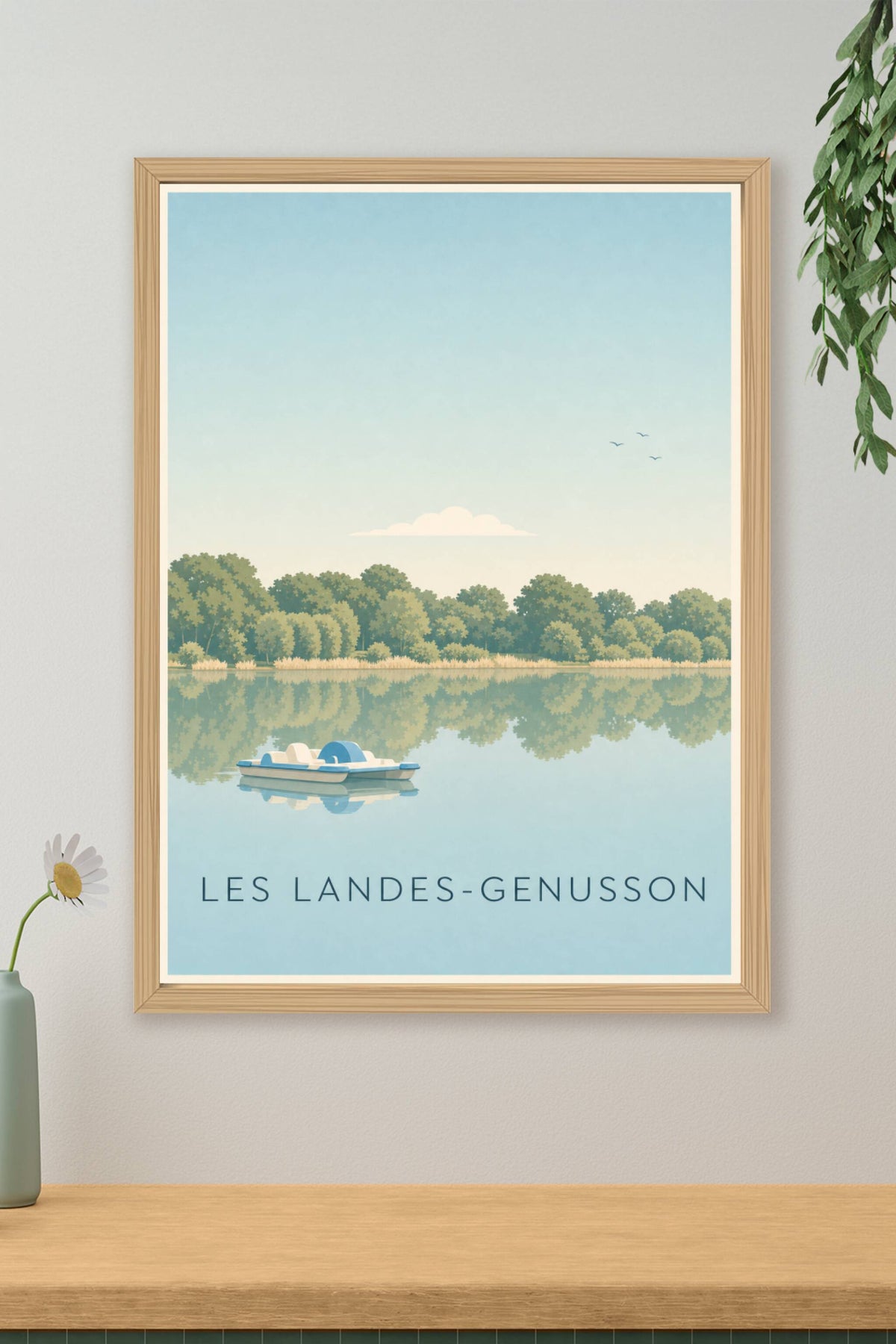 Affiche des Landes-Genusson, poster lac et nature