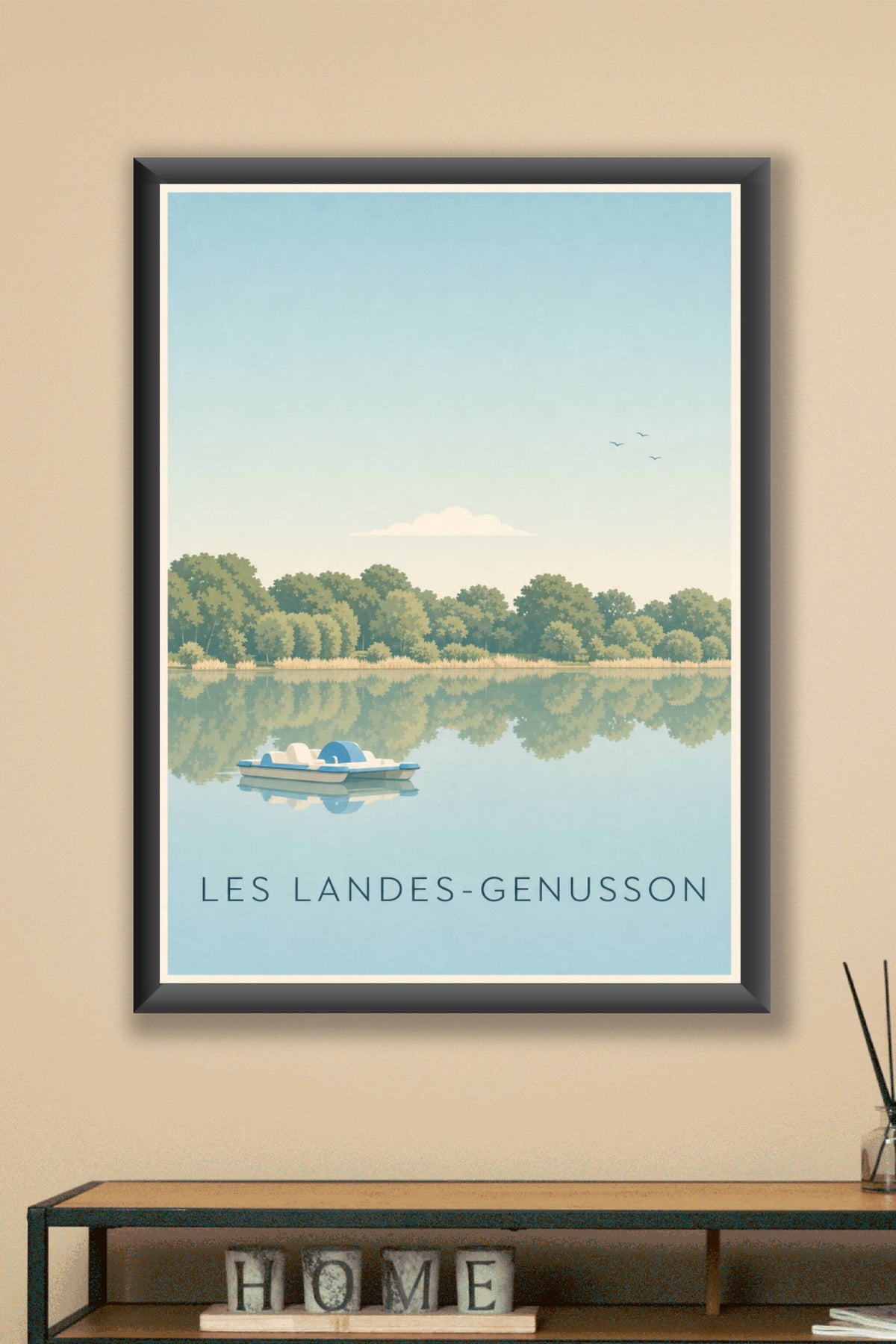 Affiche des Landes-Genusson, poster lac et nature
