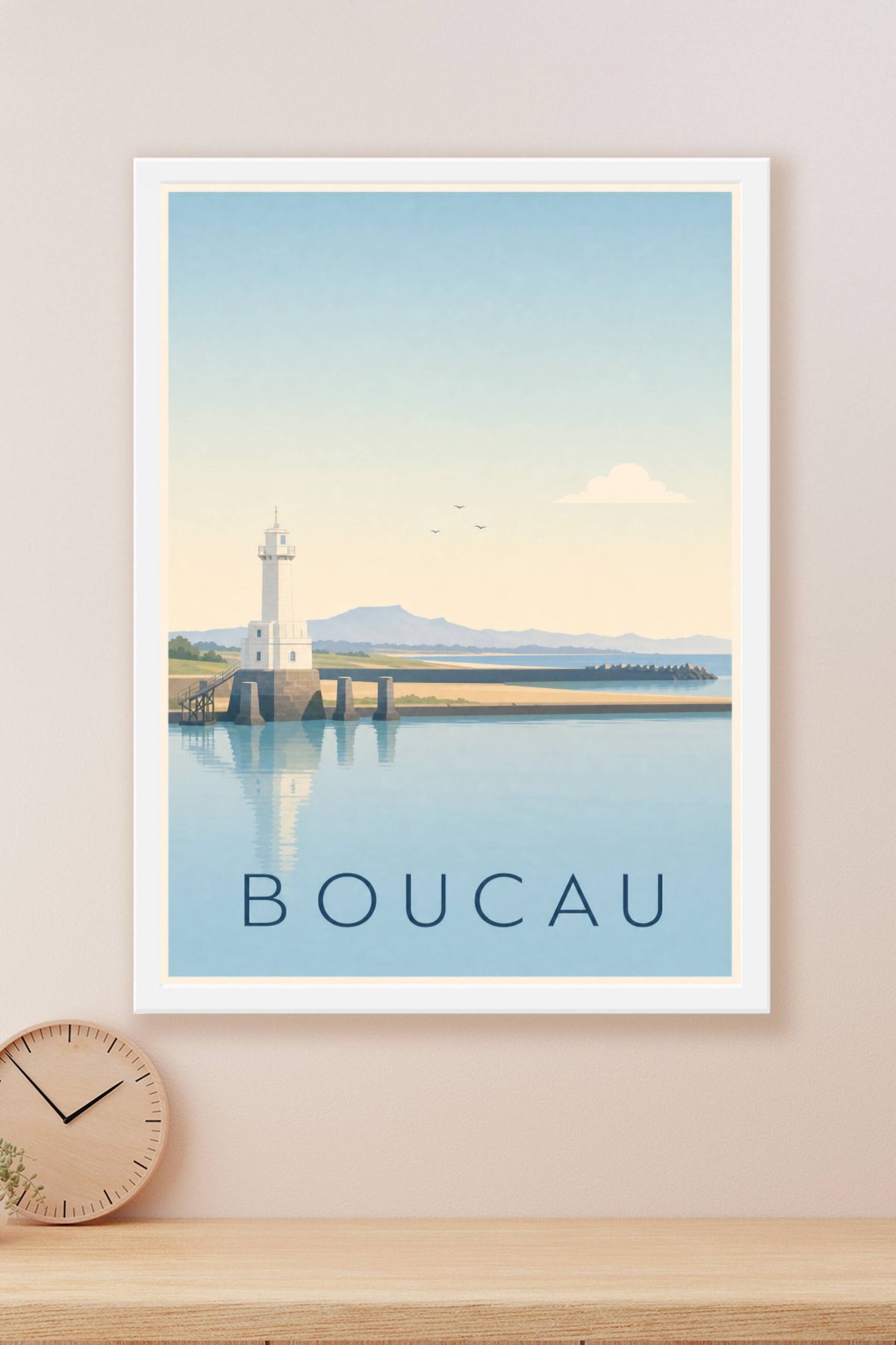 Affiche de Boucau, phare de la jetée