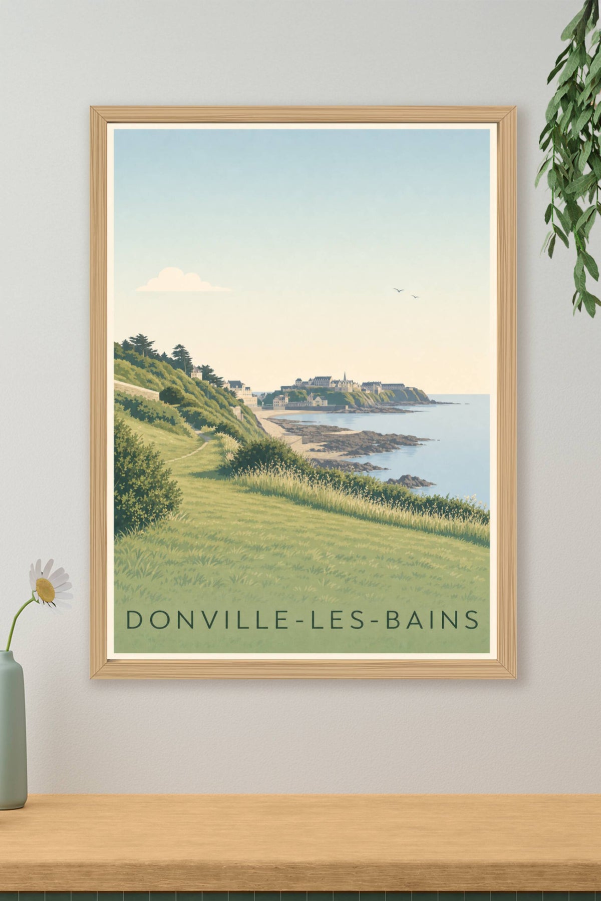 Affiche de Donville-les-Bains, sentier littoral