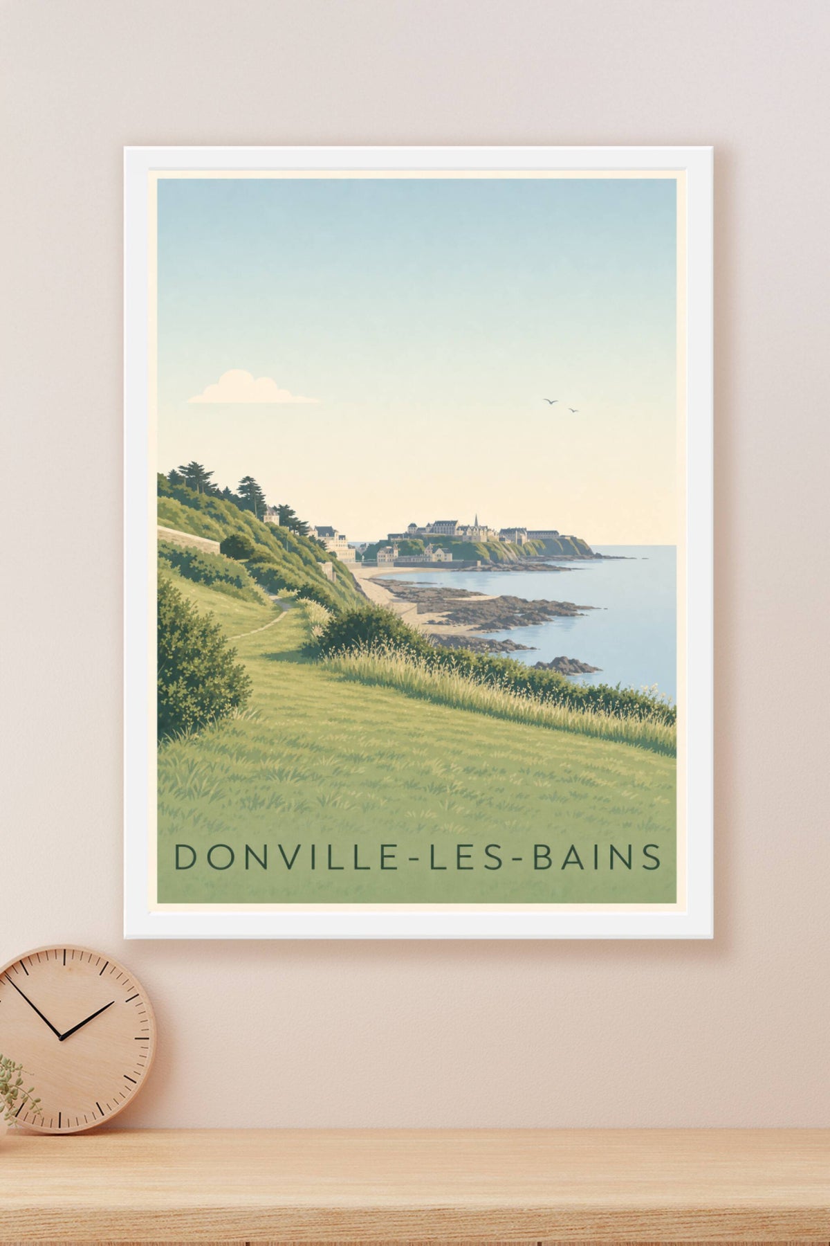 Affiche de Donville-les-Bains, sentier littoral
