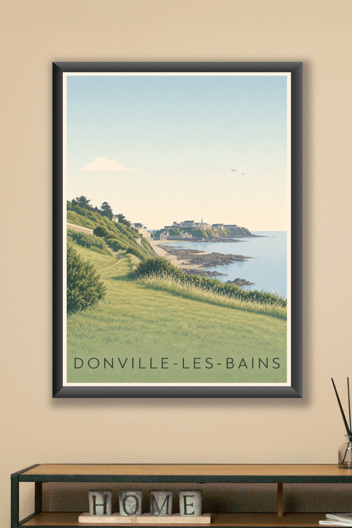 Affiche de Donville-les-Bains, sentier littoral