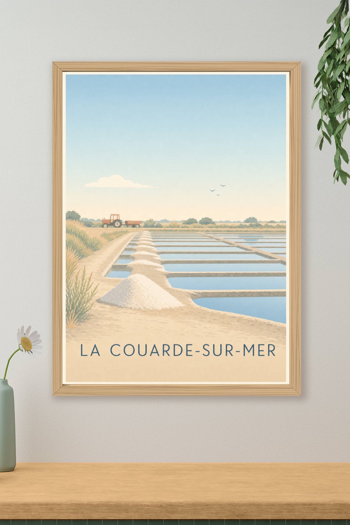 Affiche La Couarde-sur-Mer, poster marais salants