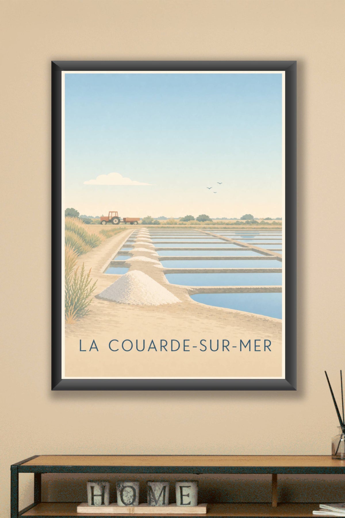 Affiche La Couarde-sur-Mer, poster marais salants